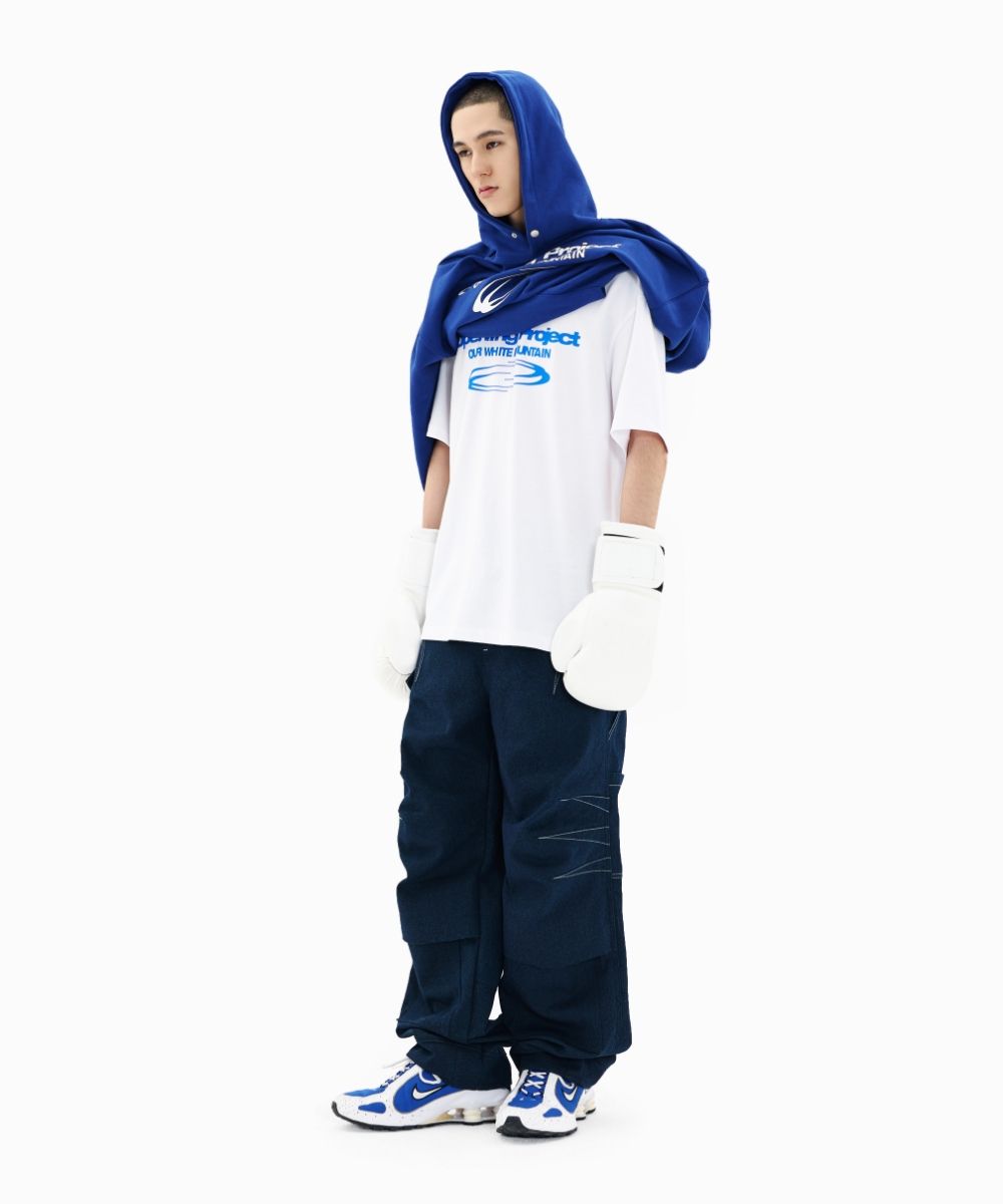 MUSINSA公式 | OPENING PROJECT Identity T Shirt - White/Blue