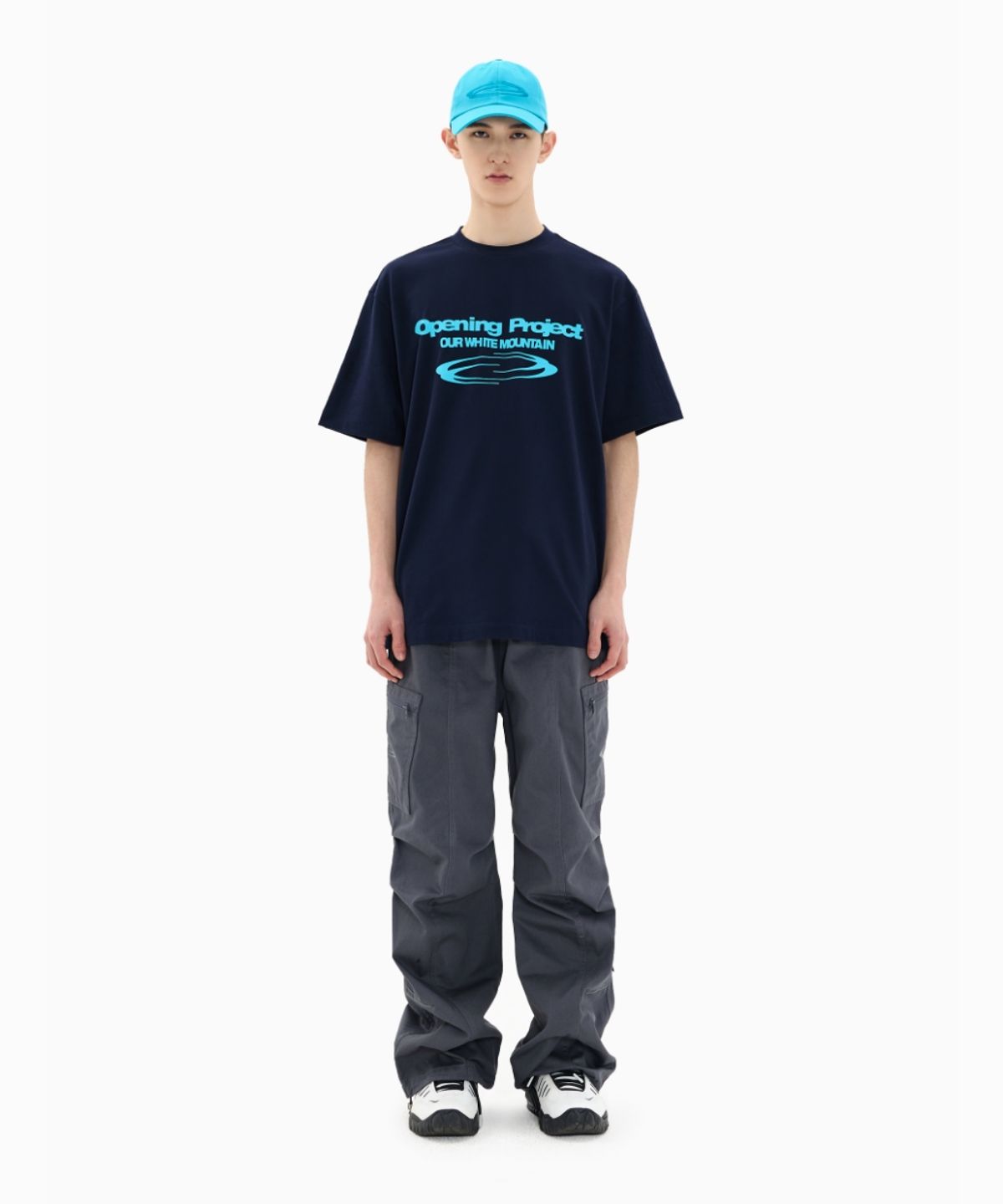 오프닝프로젝트(OPENING PROJECT) Identity T Shirt - Navy