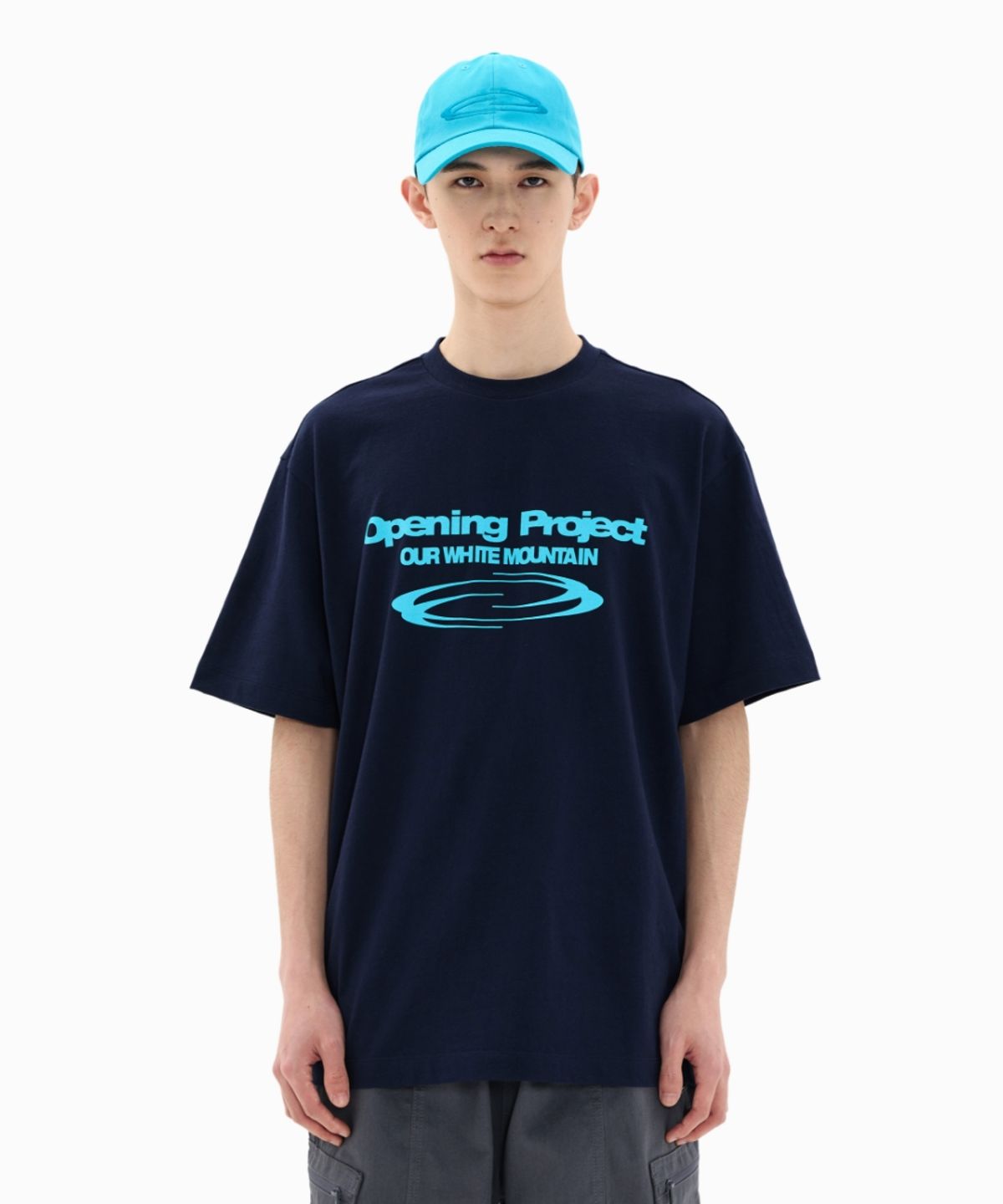 오프닝프로젝트(OPENING PROJECT) Identity T Shirt - Navy