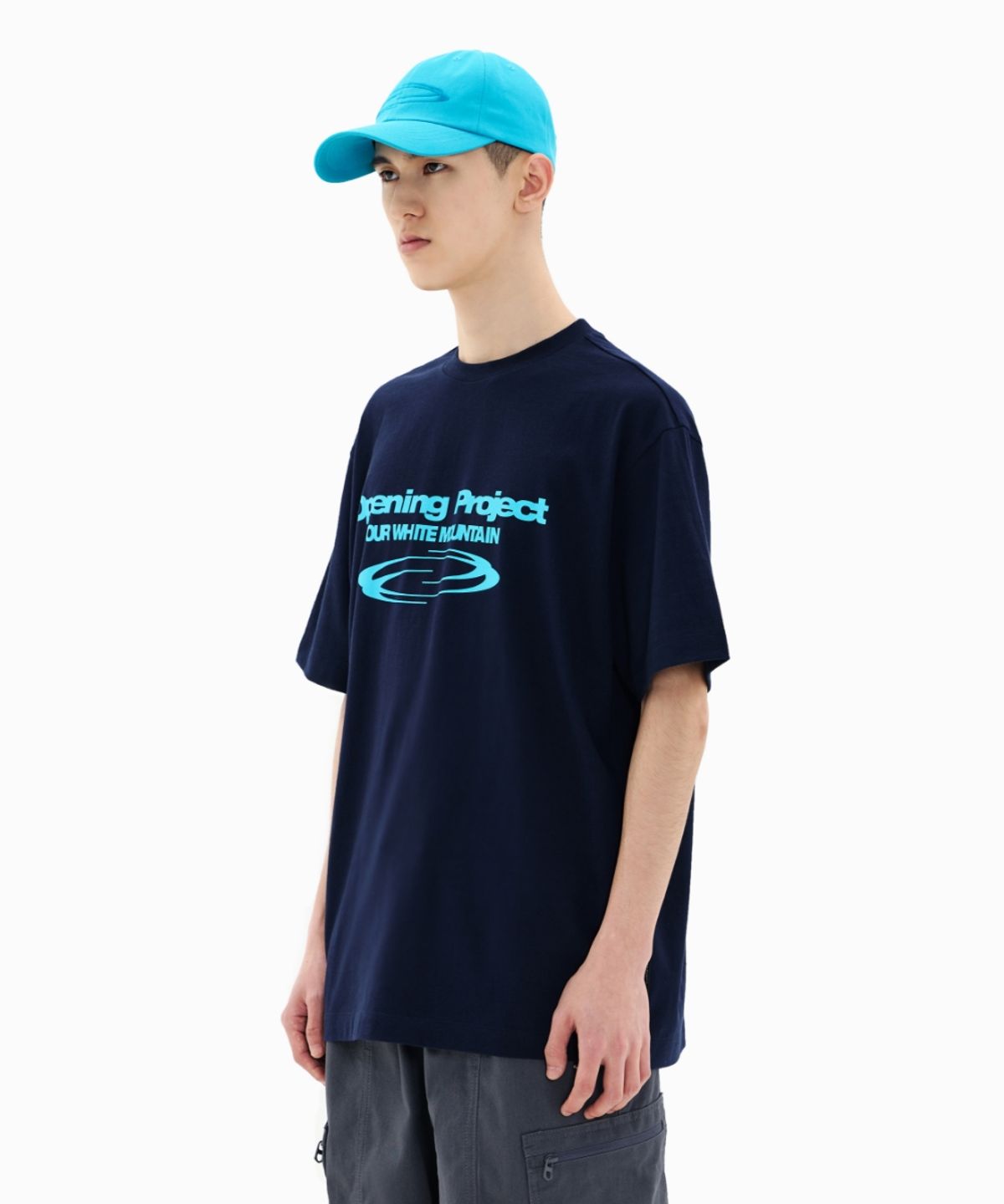 오프닝프로젝트(OPENING PROJECT) Identity T Shirt - Navy