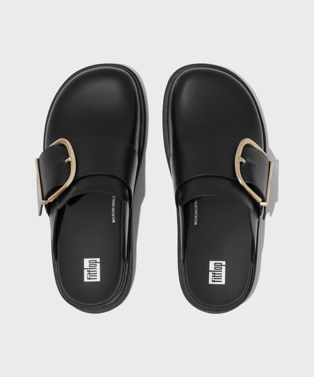 핏플랍(FITFLOP) 젠-FF 맥시 버클 뮬 클로그 슬리퍼 All Black