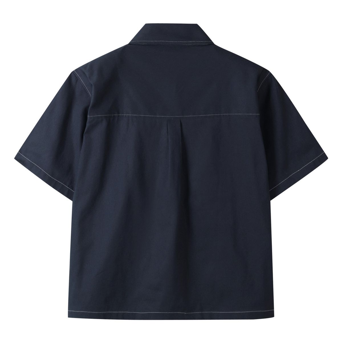 커스텀멜로우(CUSTOMELLOW) sadsmile cotton zip-up shirt CQSAM24311NYX