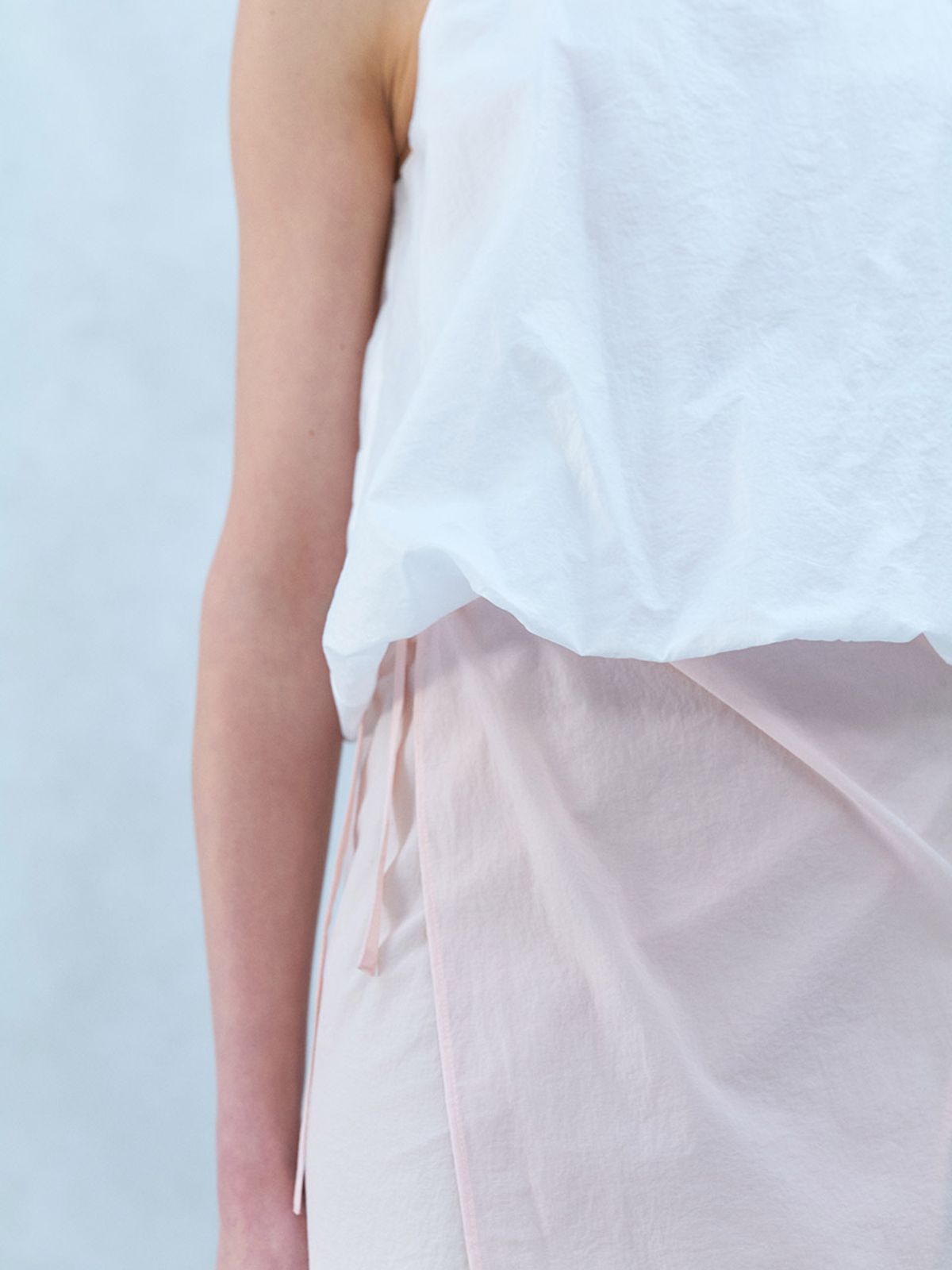 아코크(ACOC) Haze Sheer Wrap Skirt_Pink
