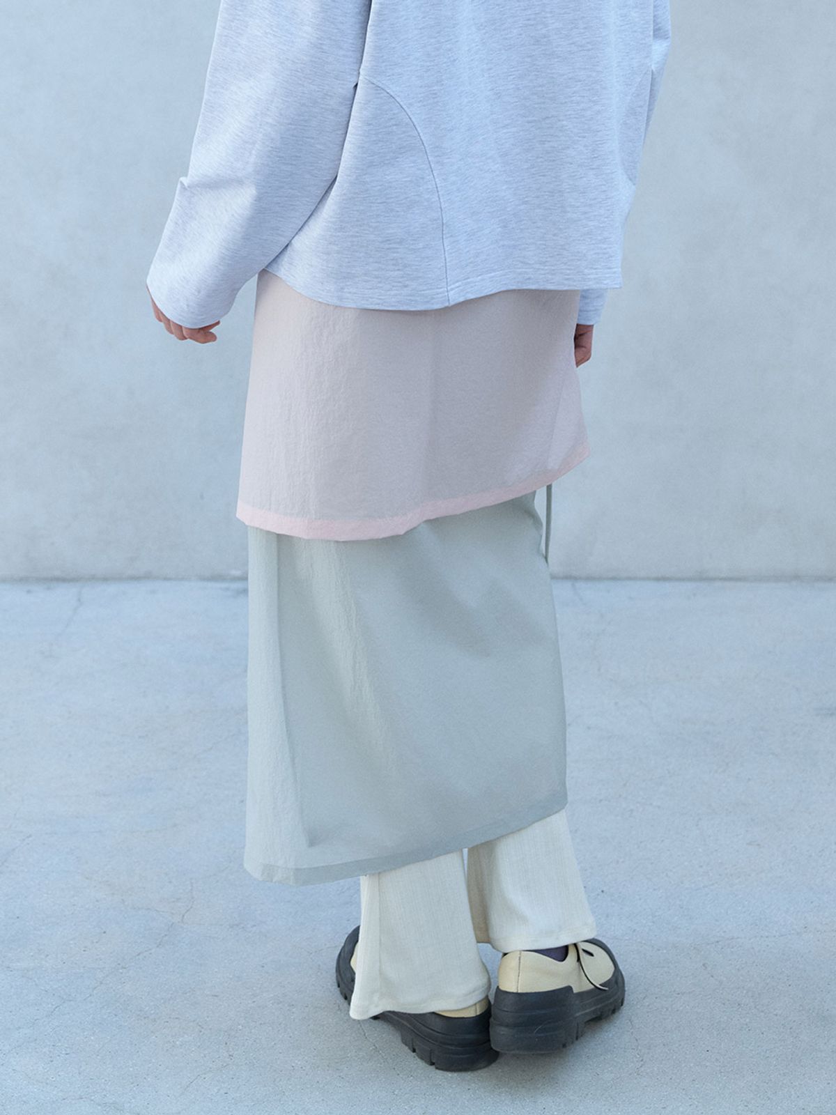 아코크(ACOC) Haze Sheer Wrap Skirt_Pink