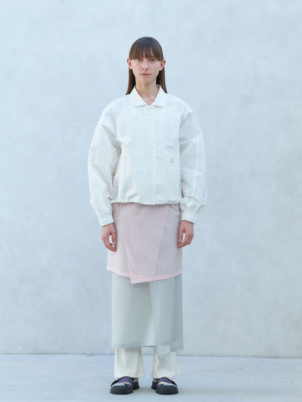 아코크(ACOC) Haze Sheer Wrap Skirt_Pink