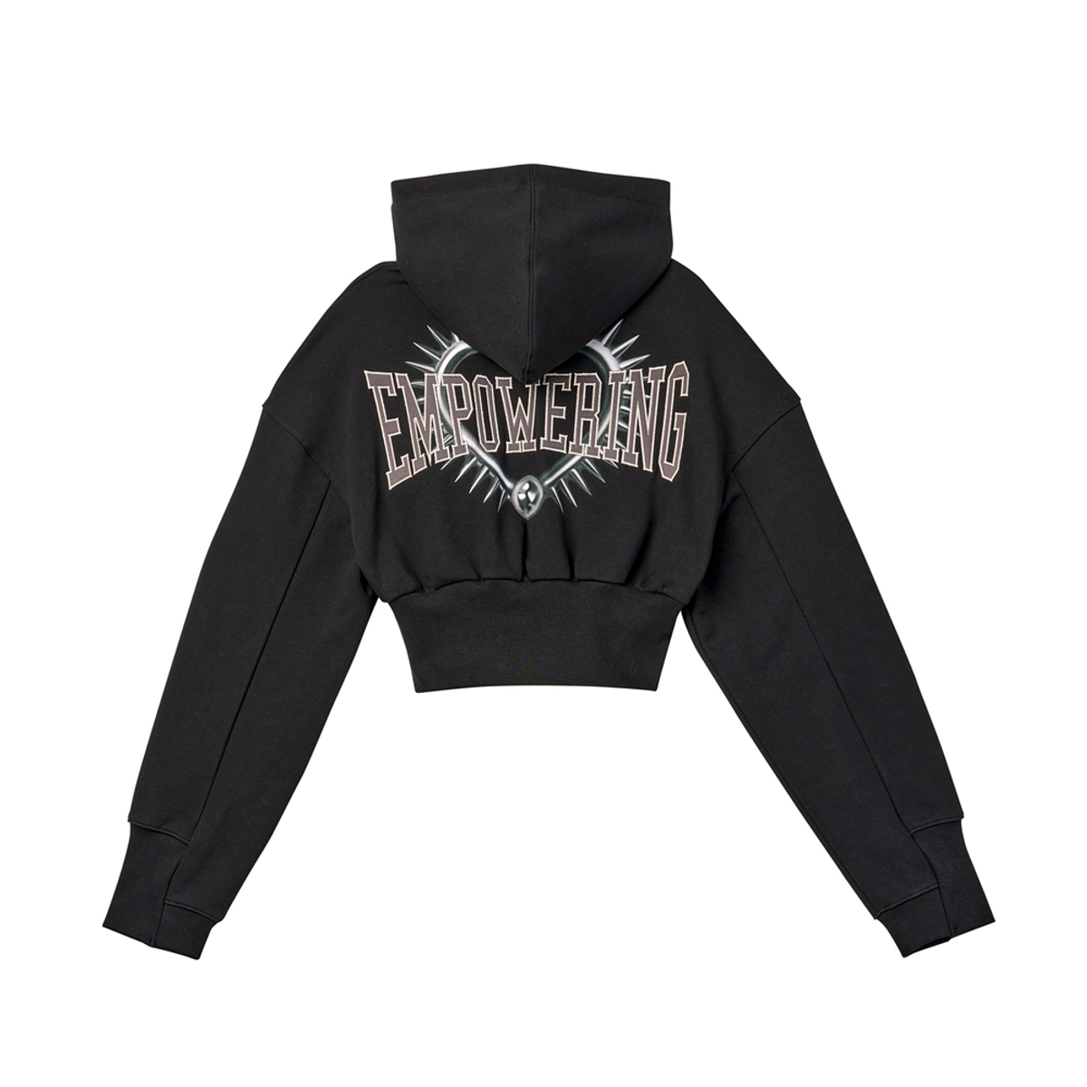 2000아카이브스(2000ARCHIVES) CORSET JERSEY HOODIE (BLACK)