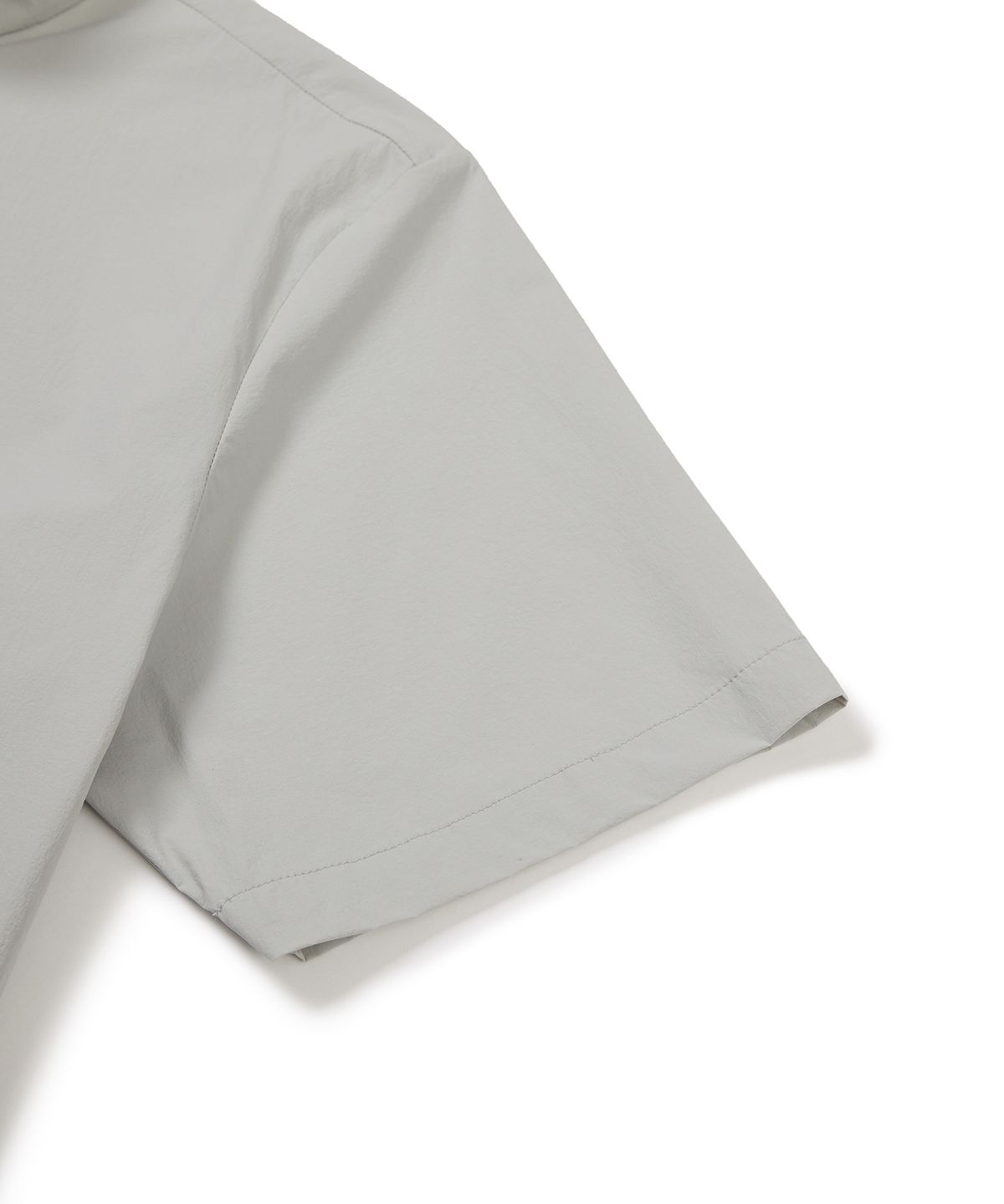 스노우피크 어패럴(SNOWPEAK APPAREL) 씬테크 우븐 스탠드넥 반팔 아노락 Light Gray (S24MMSAN34)