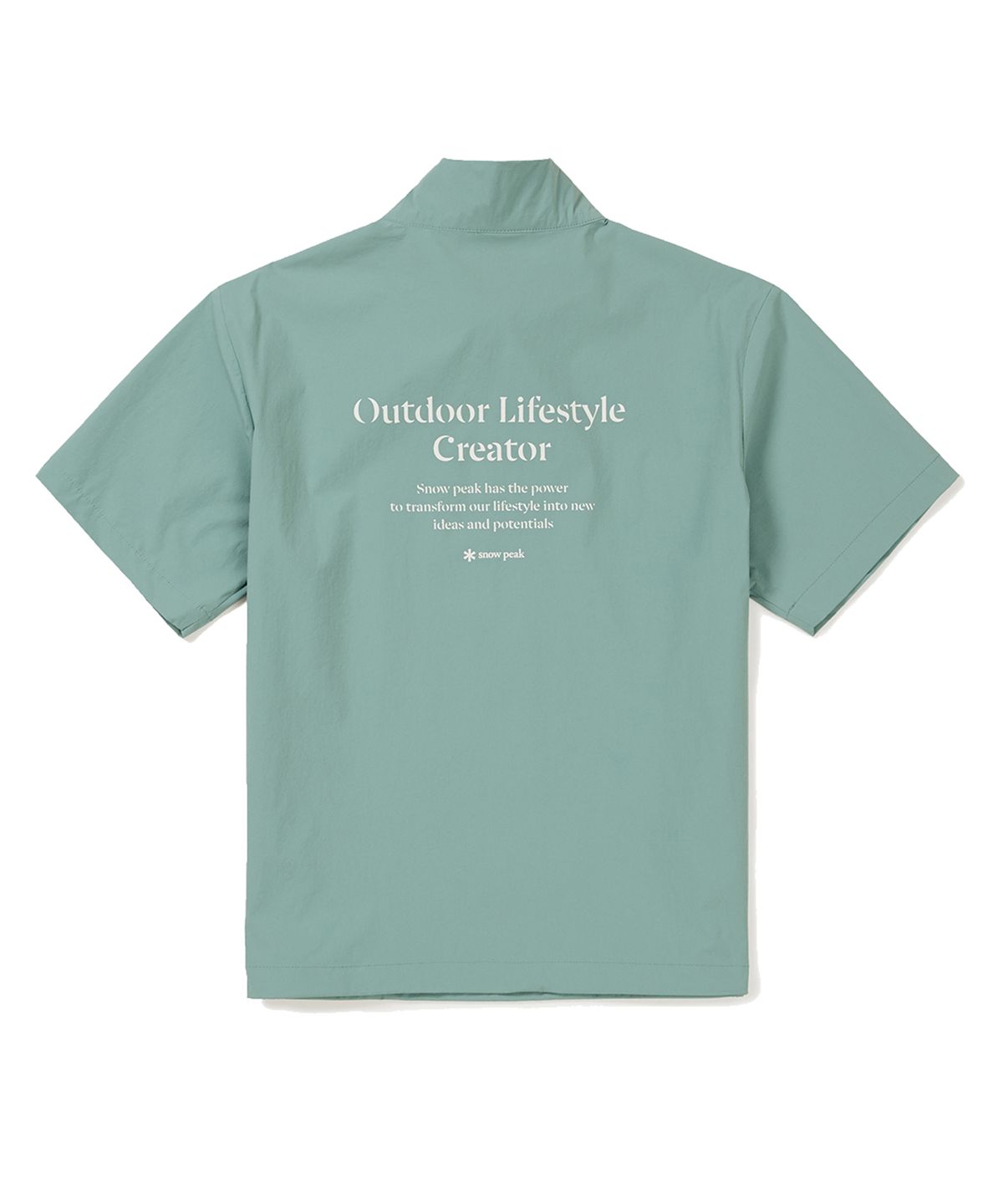 스노우피크 어패럴(SNOWPEAK APPAREL) 씬테크 여성 우븐 스탠드넥 반팔 아노락 Royal Mint (S24MWSAN35)