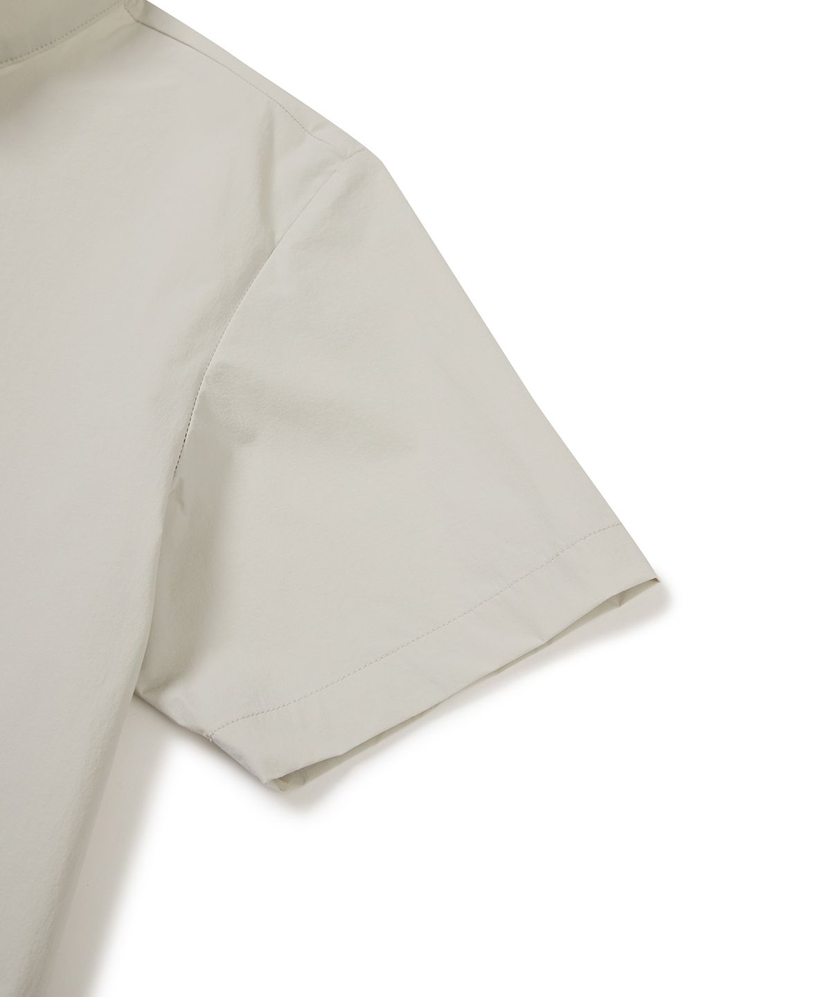 스노우피크 어패럴(SNOWPEAK APPAREL) 씬테크 여성 우븐 스탠드넥 반팔 아노락 Light Beige (S24MWSAN35)