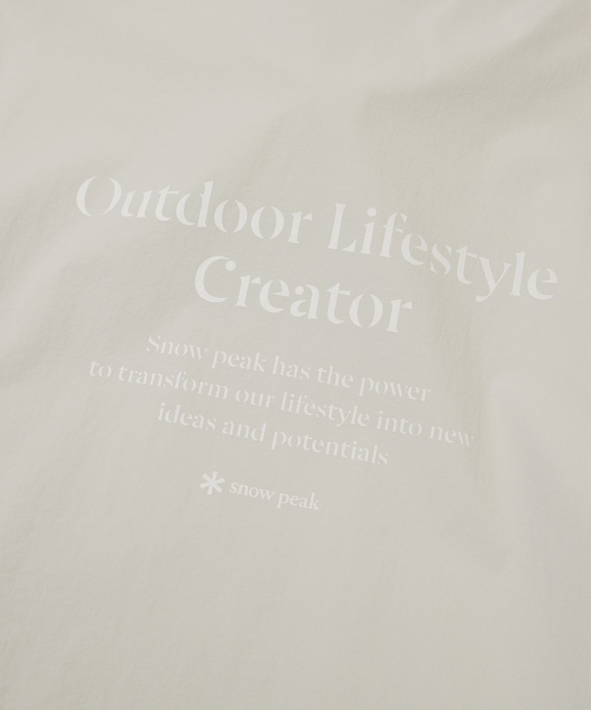 스노우피크 어패럴(SNOWPEAK APPAREL) 씬테크 여성 우븐 스탠드넥 반팔 아노락 Light Beige (S24MWSAN35)
