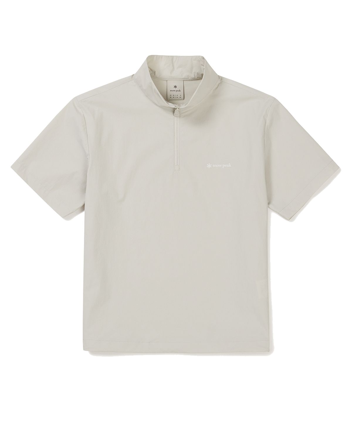 스노우피크 어패럴(SNOWPEAK APPAREL) 씬테크 여성 우븐 스탠드넥 반팔 아노락 Light Beige (S24MWSAN35)