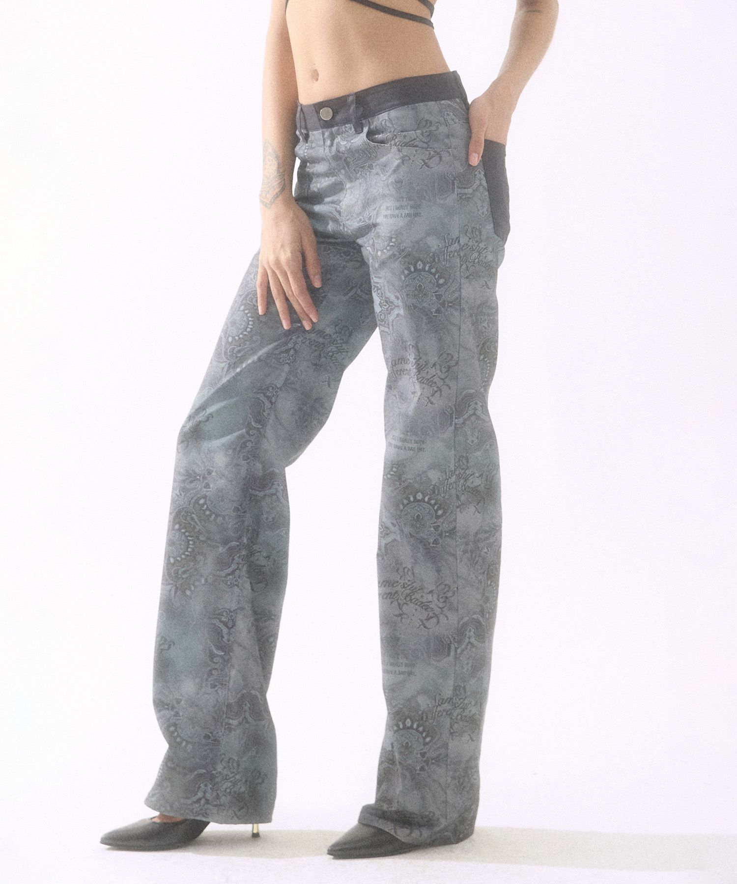 【Badee】Printing Twill Pants MUSINSA | BADEE Printing Twill Pants Black Paisley