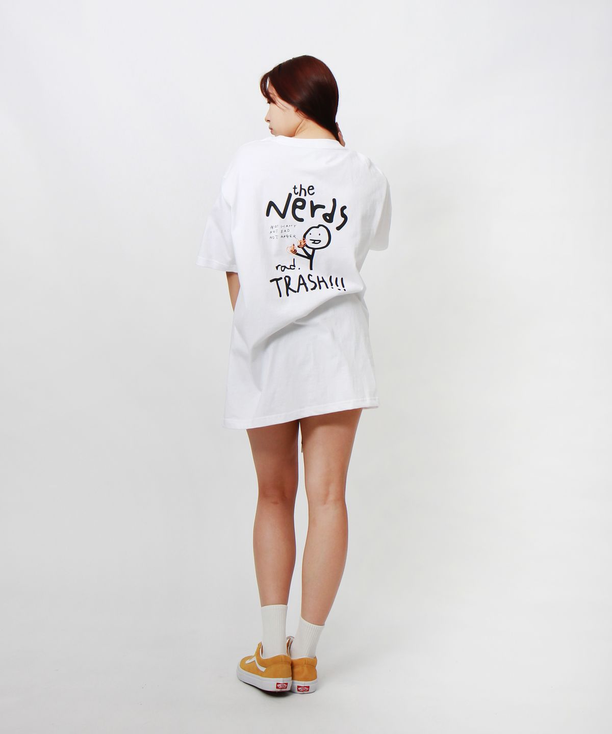 앱놀머씽(ABNORMALTHING) NERDS 티셔츠 화이트 (NERDS T-SHIRT WHITE)