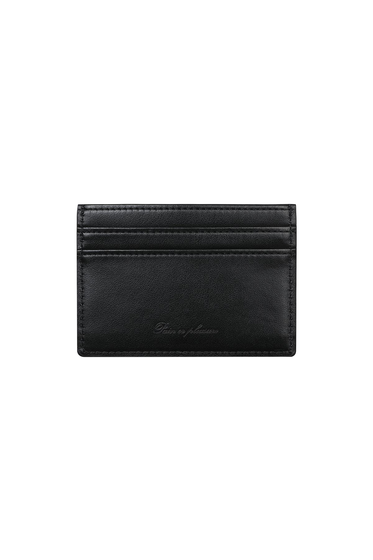 페인오어플레져(PAINORPLEASURE) SIGNATURE CARD WALLET black