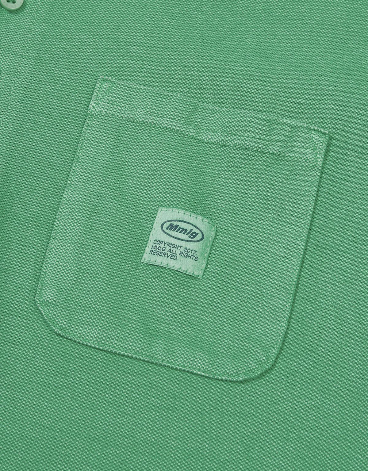 엠엠엘지(MMLG) [Mmlg] OVERDYED PIQUE SHIRT (GREEN)