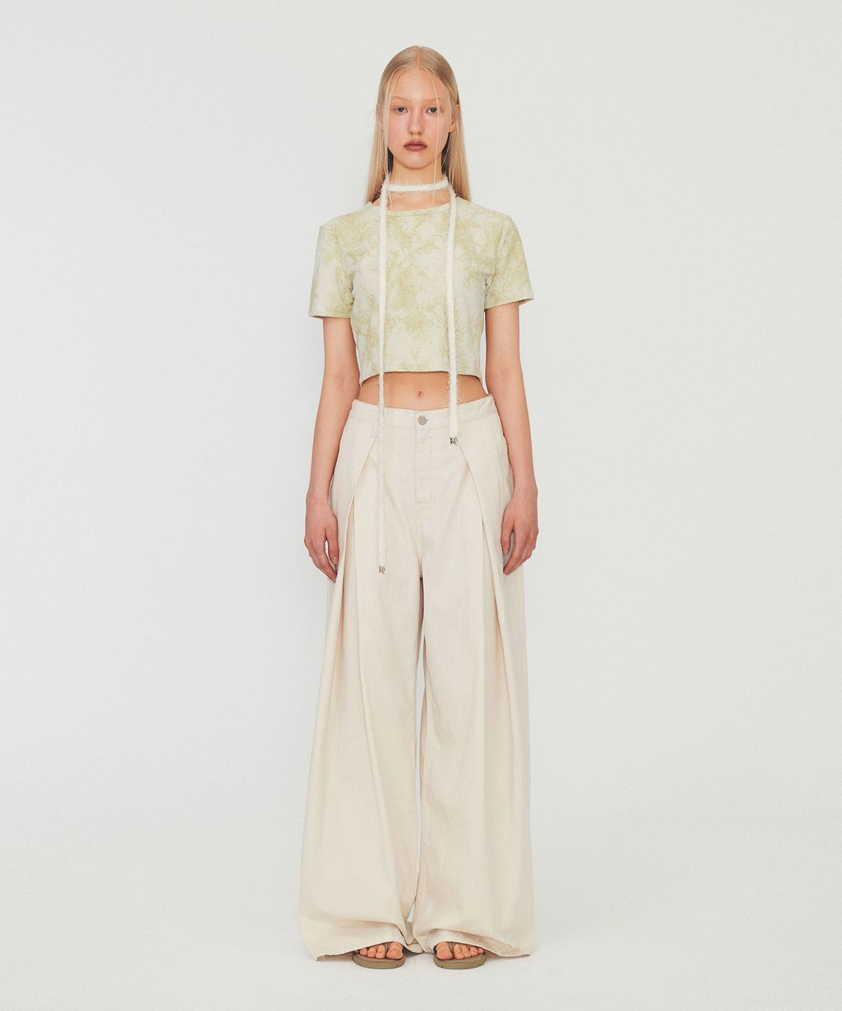 다이애그널(DIAGONAL) PRINTING TERRY TEE (olive)