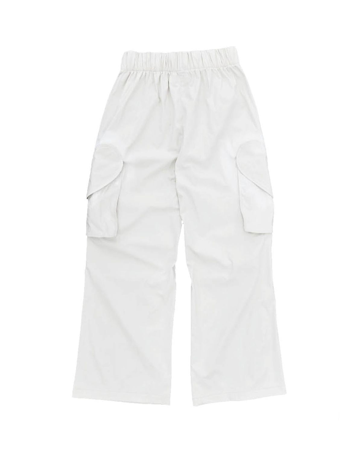 더뮤지엄비지터(THEMUSEUMVISITOR) HEART SPRAYED POCKET NYLON PANTS (IVORY)