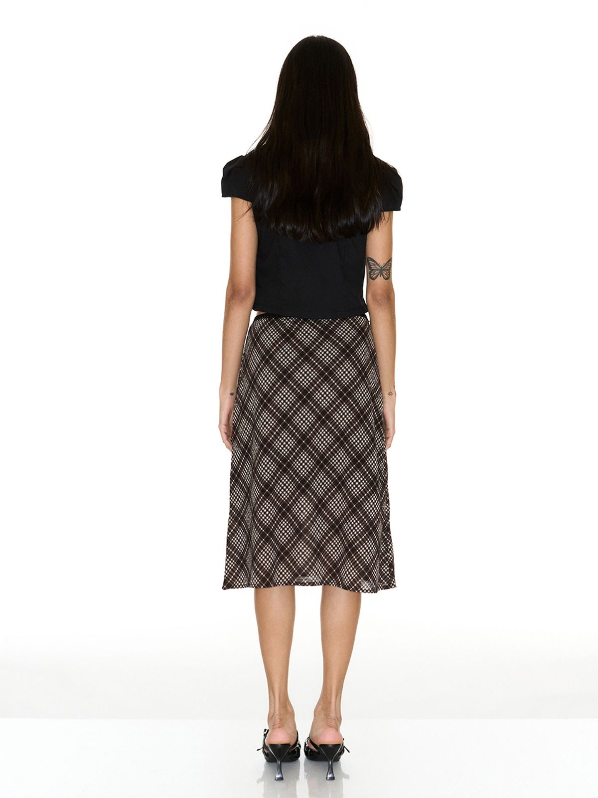 쎄쎄쎄(SETSETSET) CHECK MIDI SKIRT