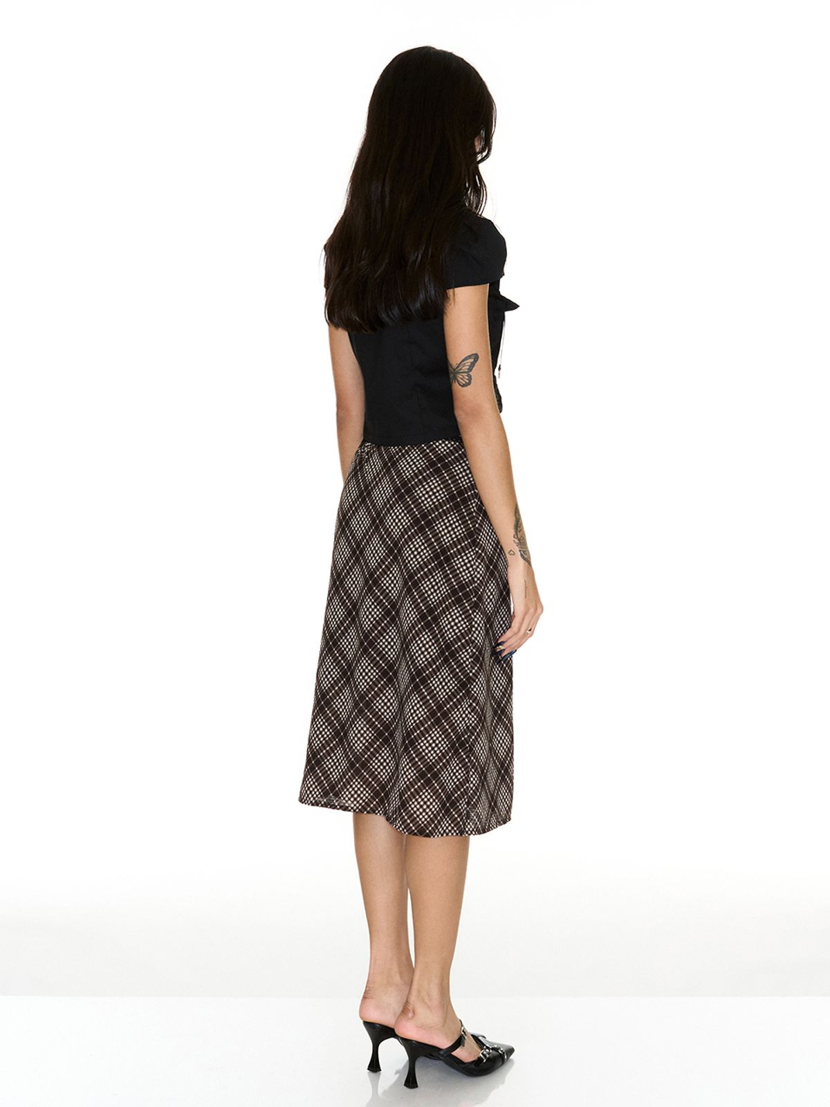 쎄쎄쎄(SETSETSET) CHECK MIDI SKIRT
