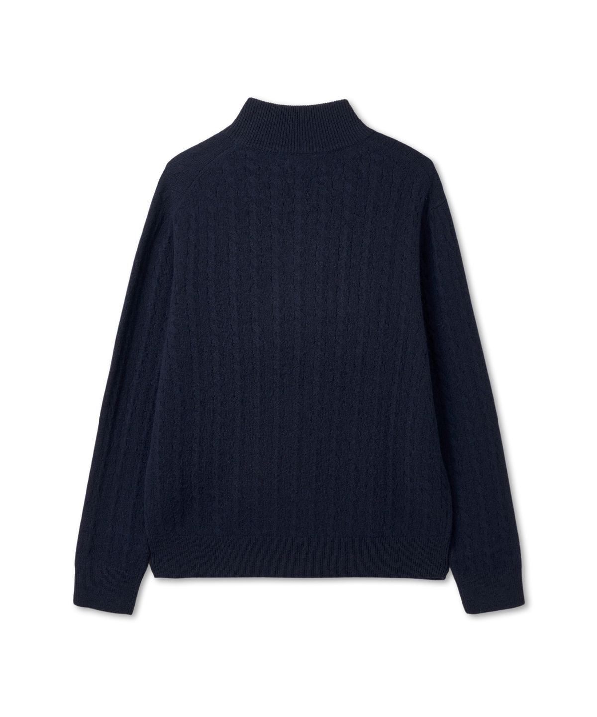 폴로 랄프 로렌(POLO RALPH LAUREN) 케이블 니트 울 코튼 지퍼 스웨터 - 블루