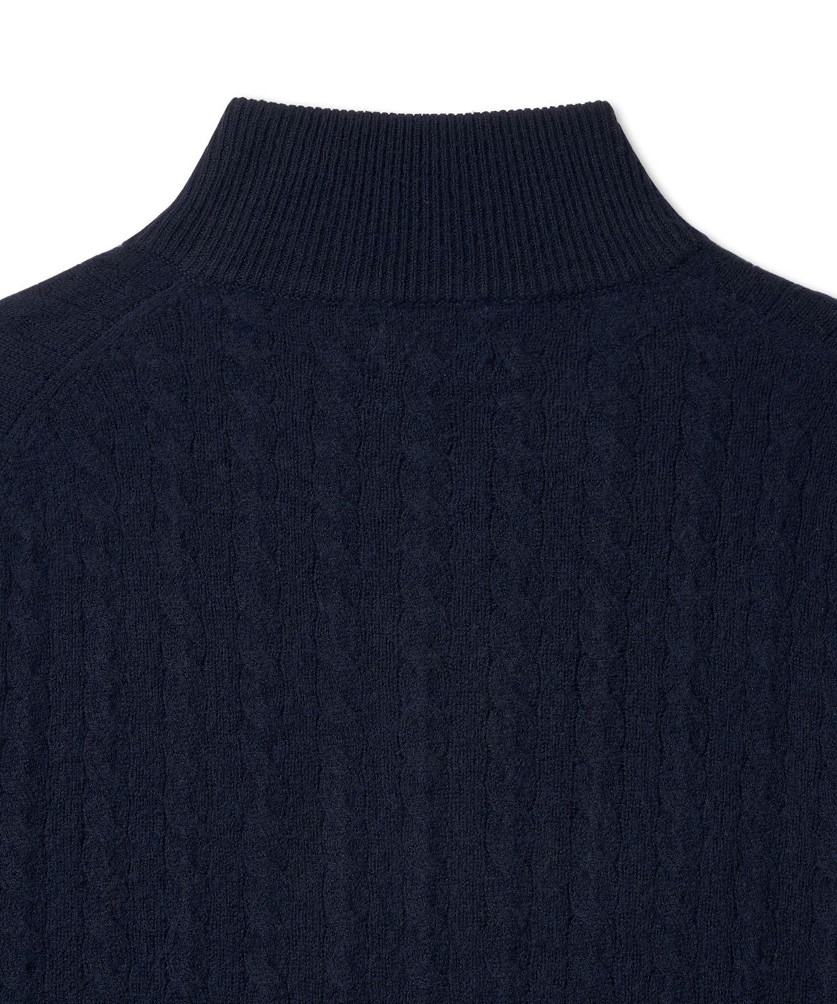 폴로 랄프 로렌(POLO RALPH LAUREN) 케이블 니트 울 코튼 지퍼 스웨터 - 블루
