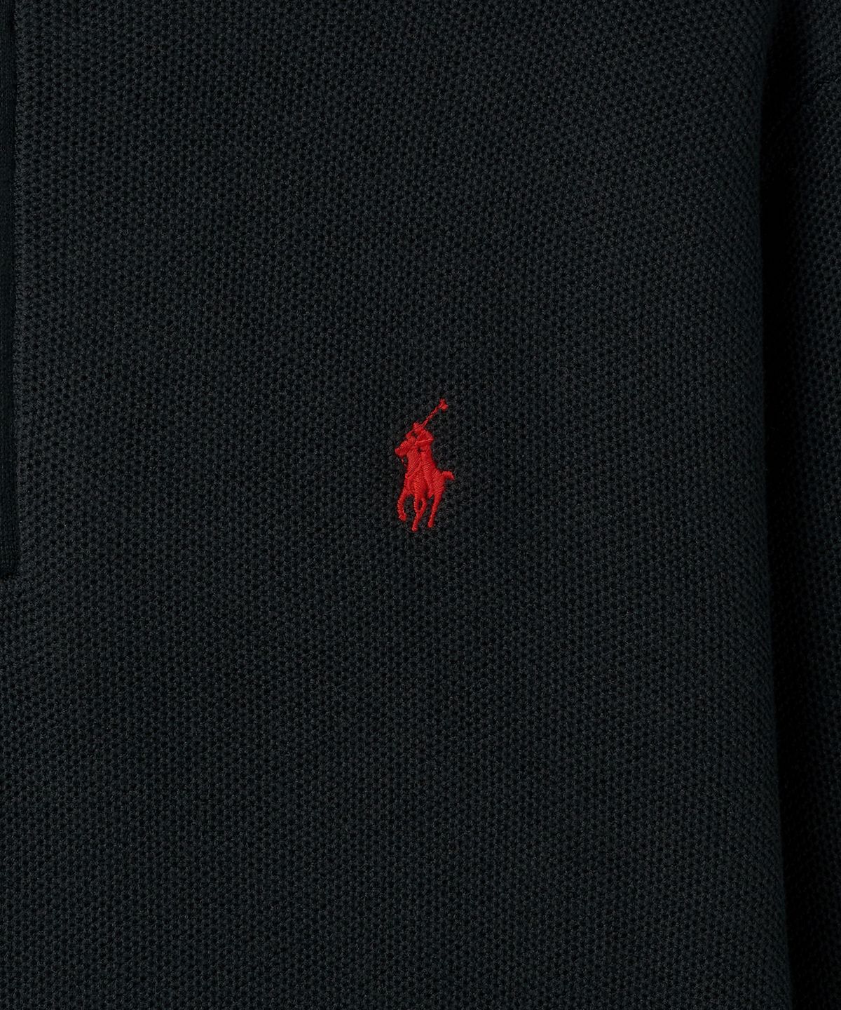 폴로 랄프 로렌(POLO RALPH LAUREN) 코튼 쿼터 지퍼 스웨터 - 블랙