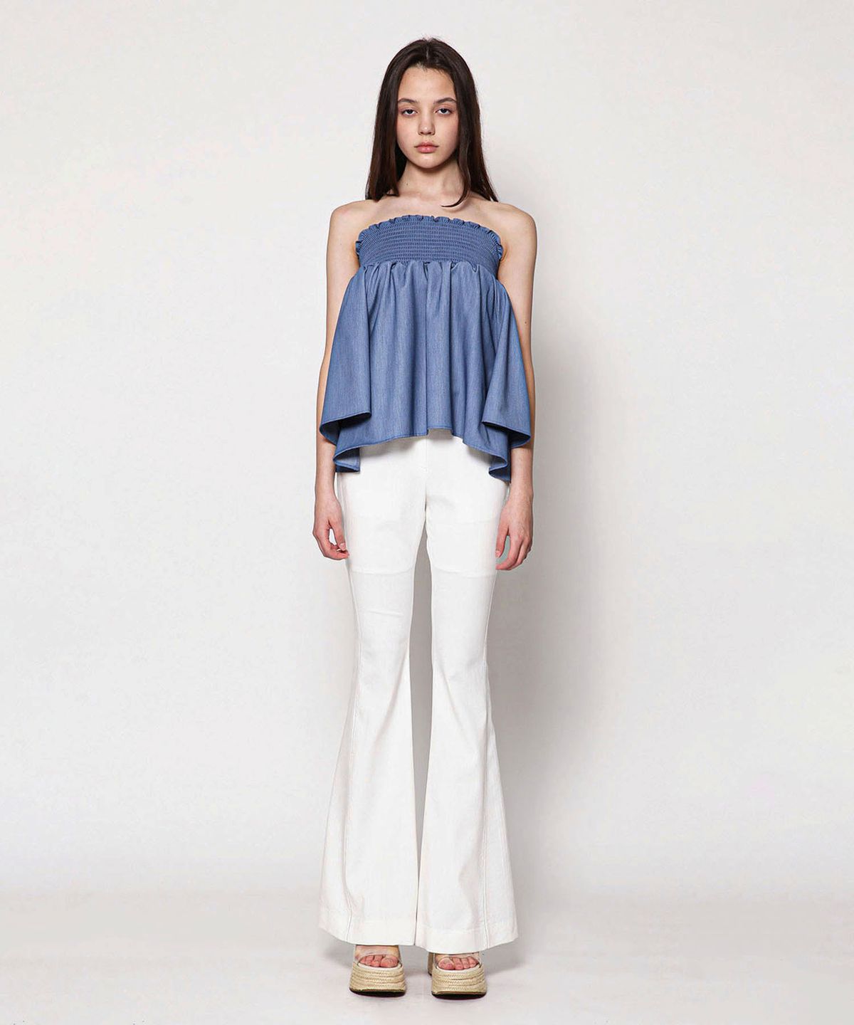 세컨드 아르무아(02ARMOIRE) Evelyn Top _ Light Blue