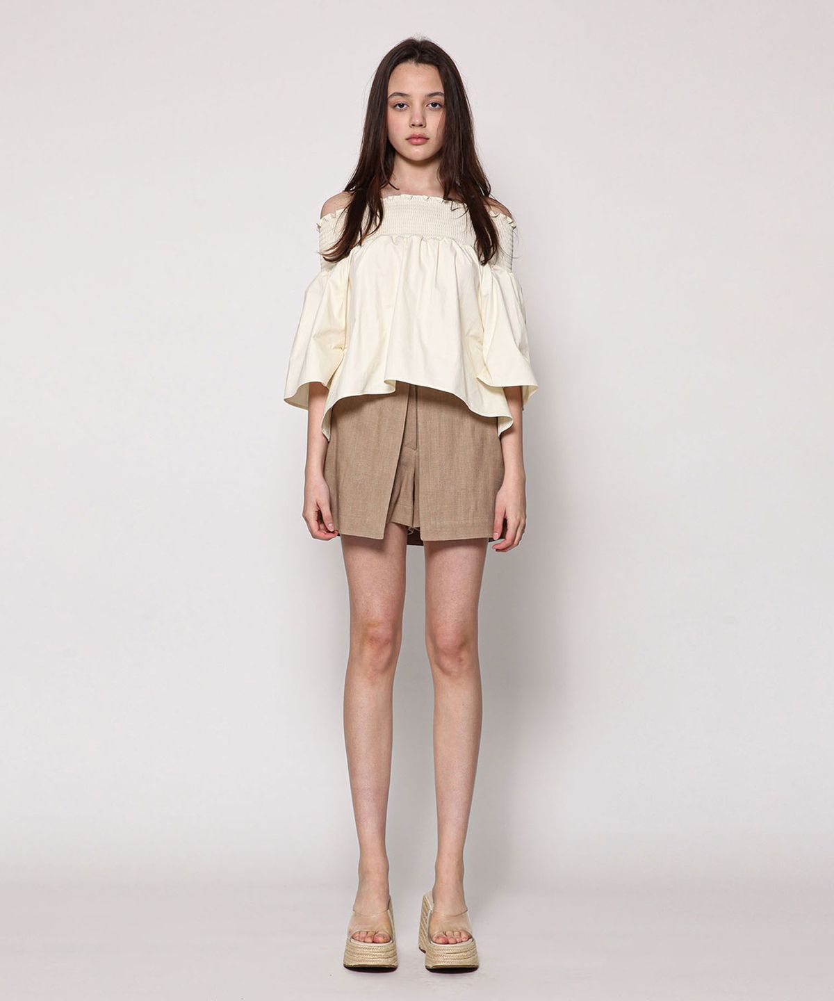 세컨드 아르무아(02ARMOIRE) Evelyn Top _ Cream