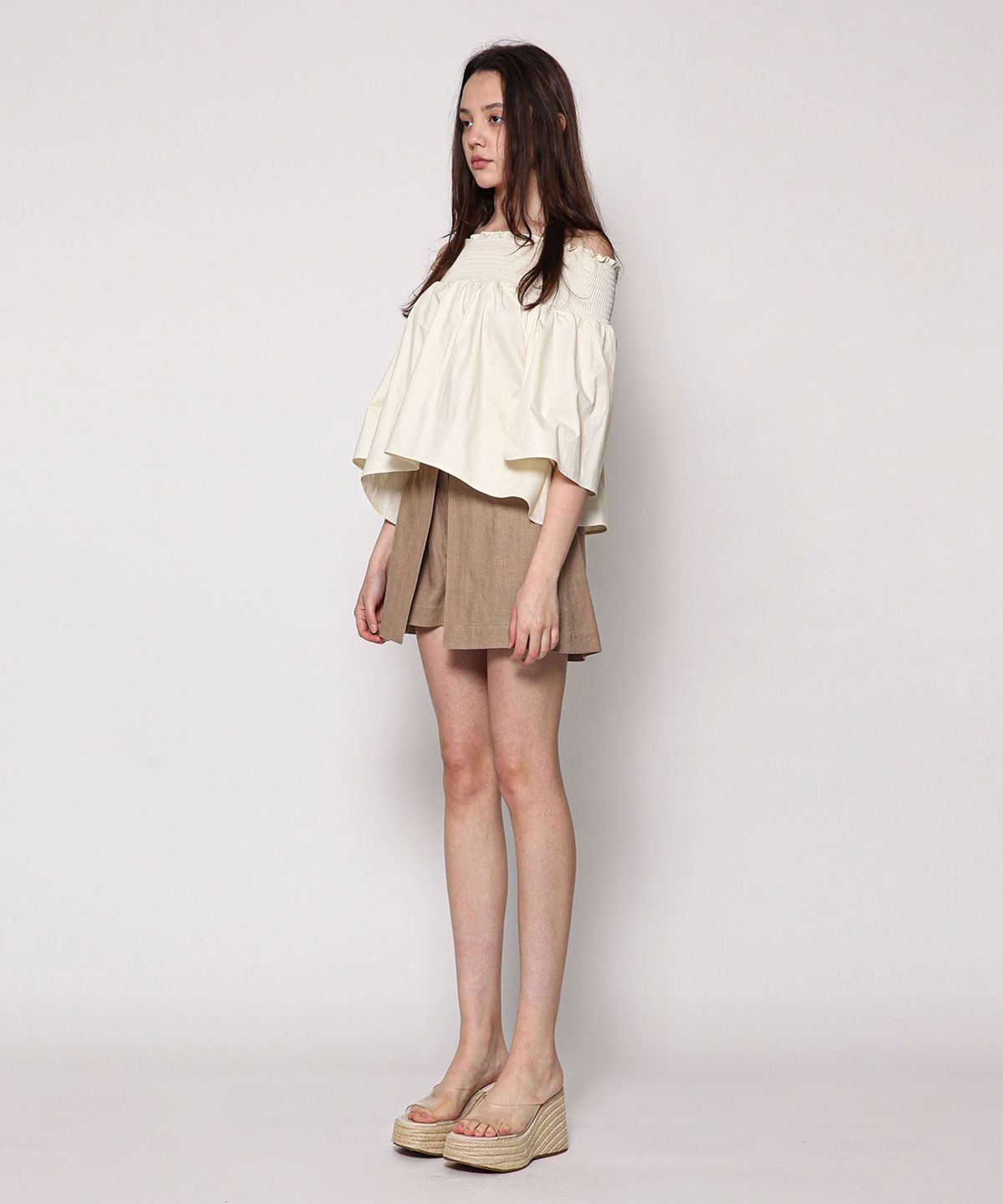 세컨드 아르무아(02ARMOIRE) Evelyn Top _ Cream