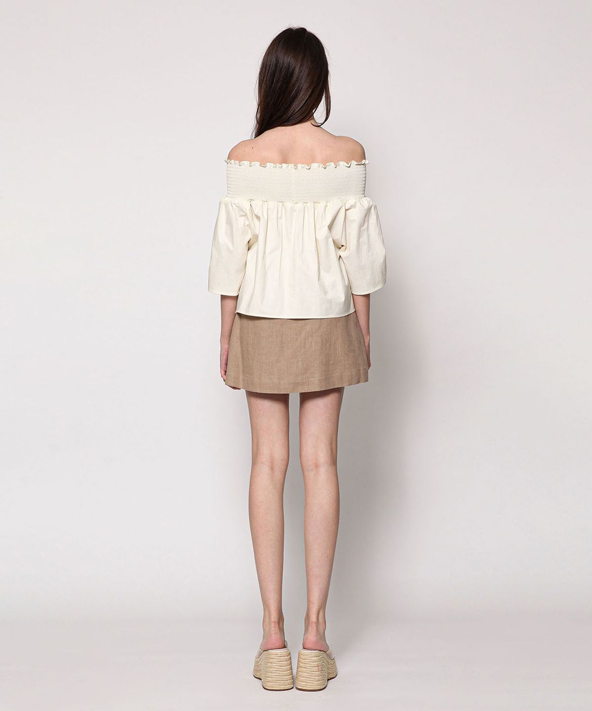 세컨드 아르무아(02ARMOIRE) Evelyn Top _ Cream