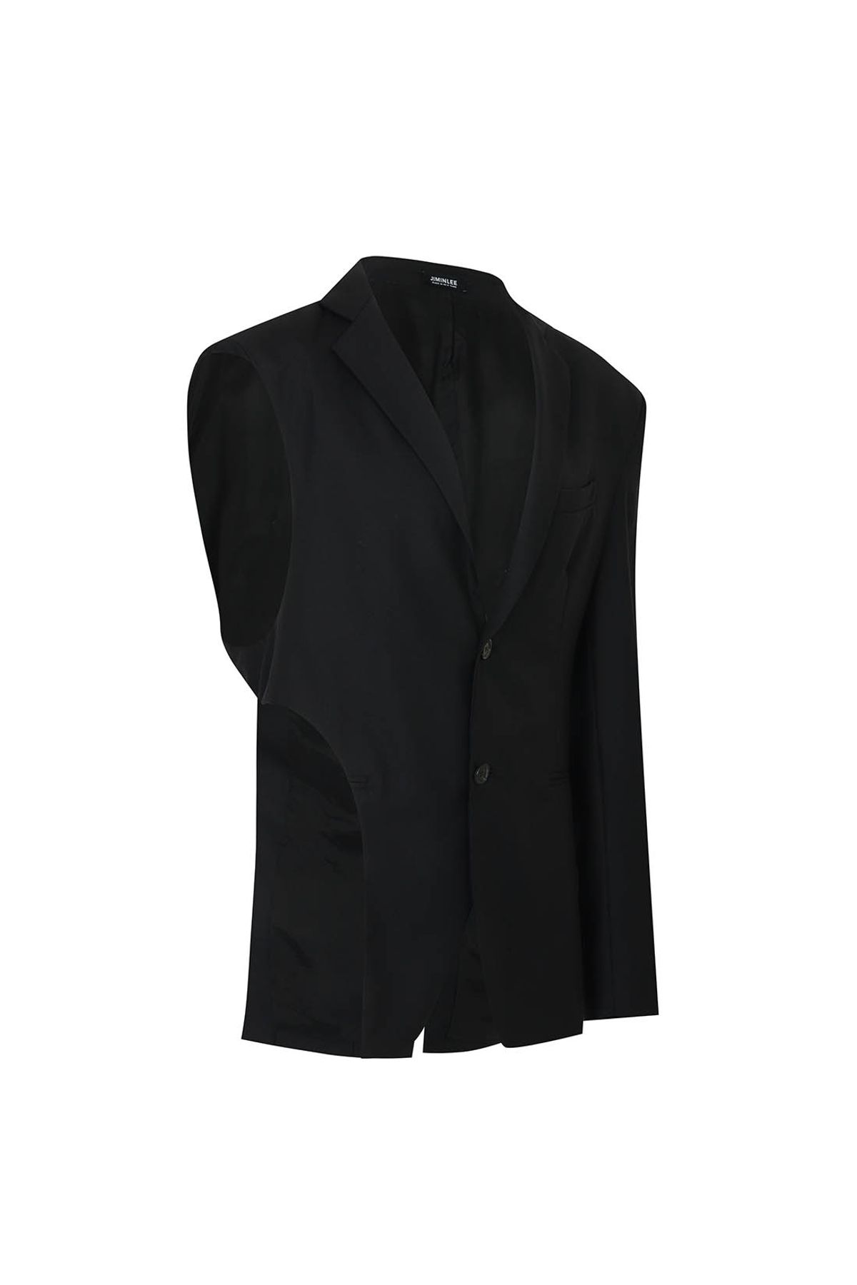 지민리(JIMINLEE) ONE SLEEVE SUIT JACKET 원 슬리브 수트 자켓 블랙