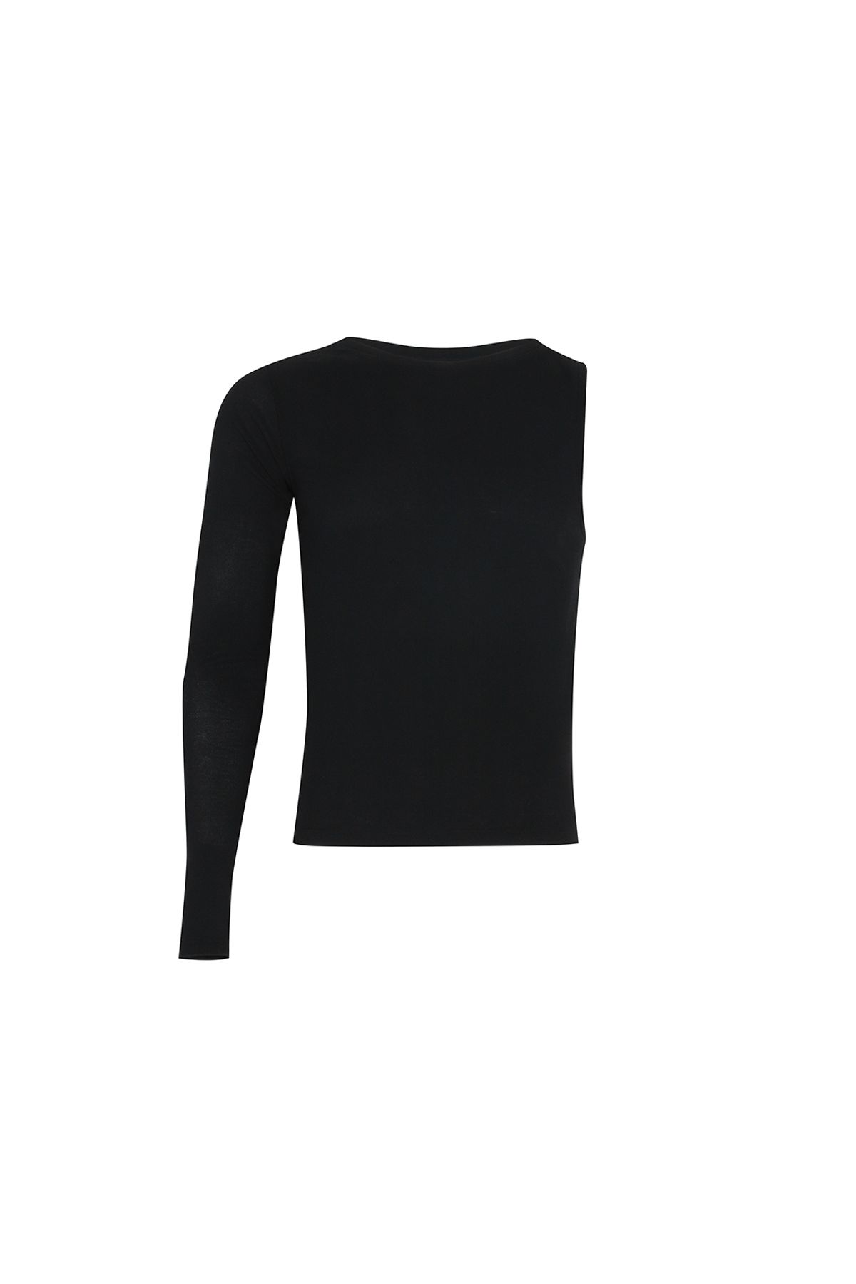 지민리(JIMINLEE) ONE SLEEVE BASIC T-SHIRT 원 슬리브 베이직 티셔츠 블랙