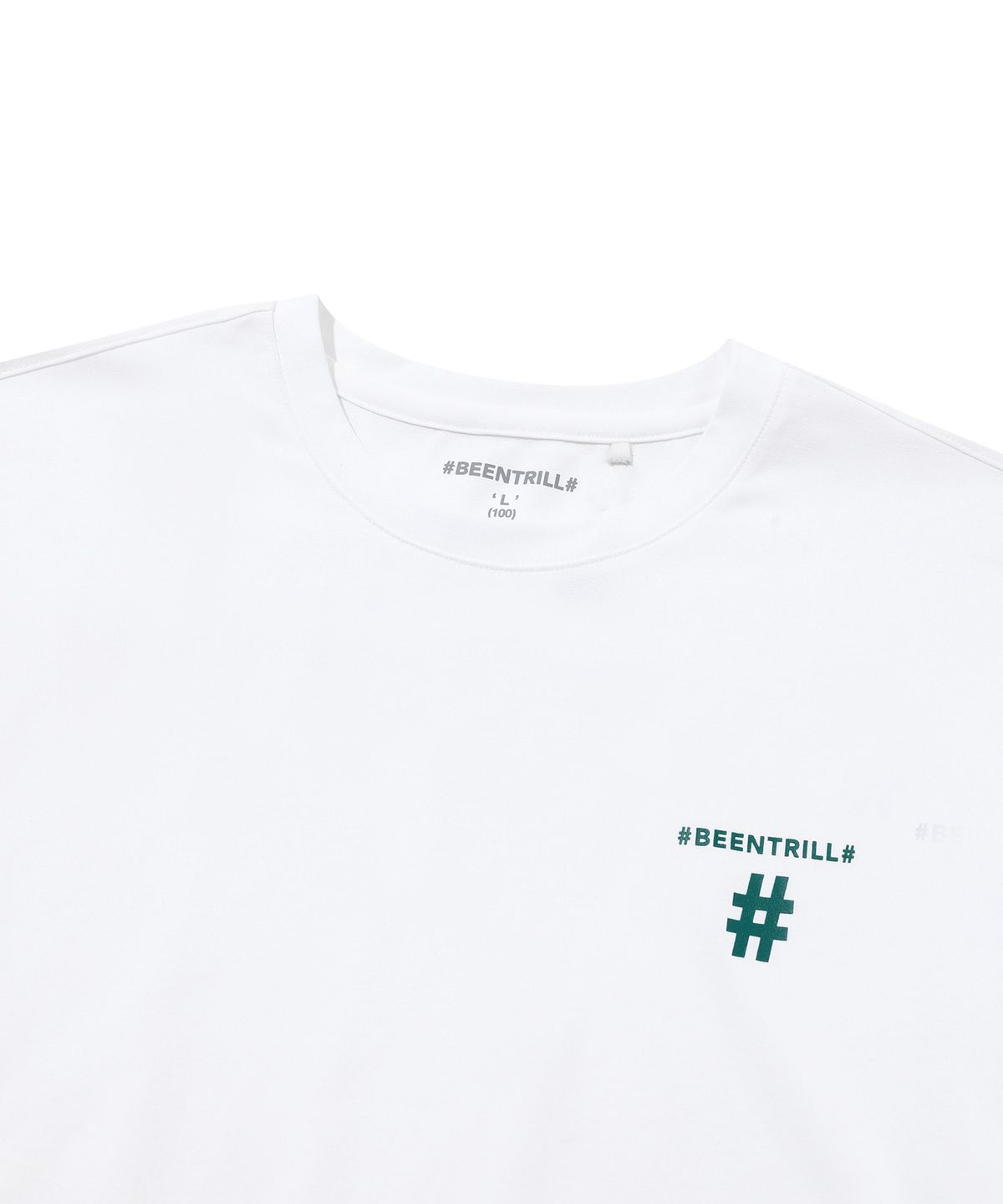 빈트릴(BEENTRILL) 섬머 뉴테크 쿨 드라이 오버핏 반팔 티셔츠(오프 화이트)