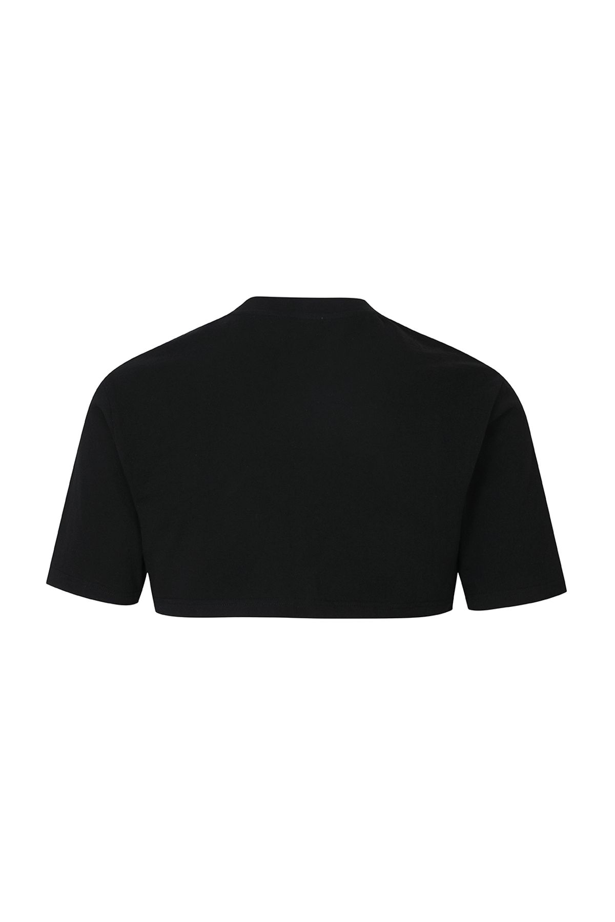 지민리(JIMINLEE) SIGNATURE LOGO DRAWING CROP T-SHIRT 시그니처 로고 드로잉 크롭 티셔츠 블랙