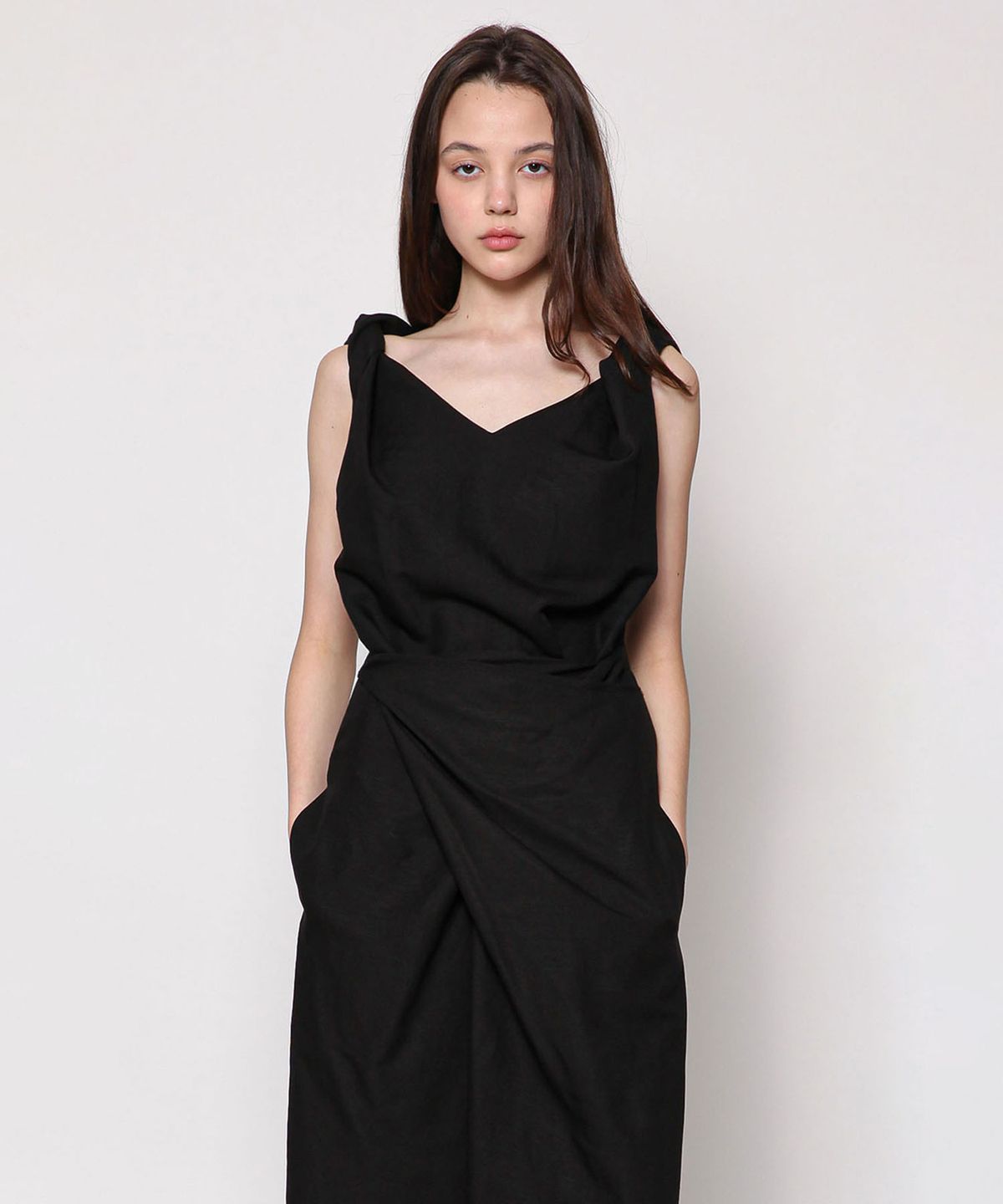 세컨드 아르무아(02ARMOIRE) Aida Dress _ Black