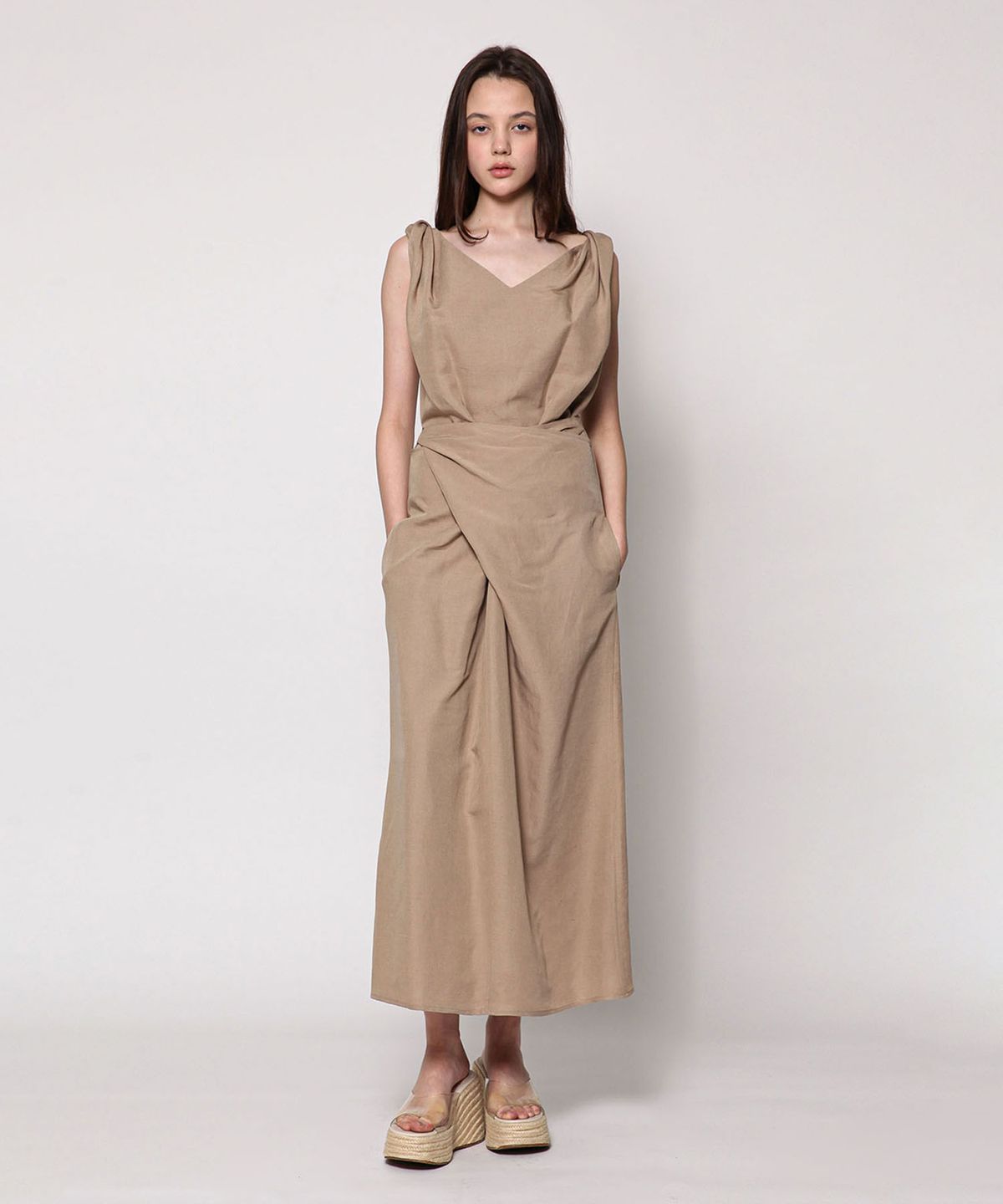 세컨드 아르무아(02ARMOIRE) Aida Dress _ Beige