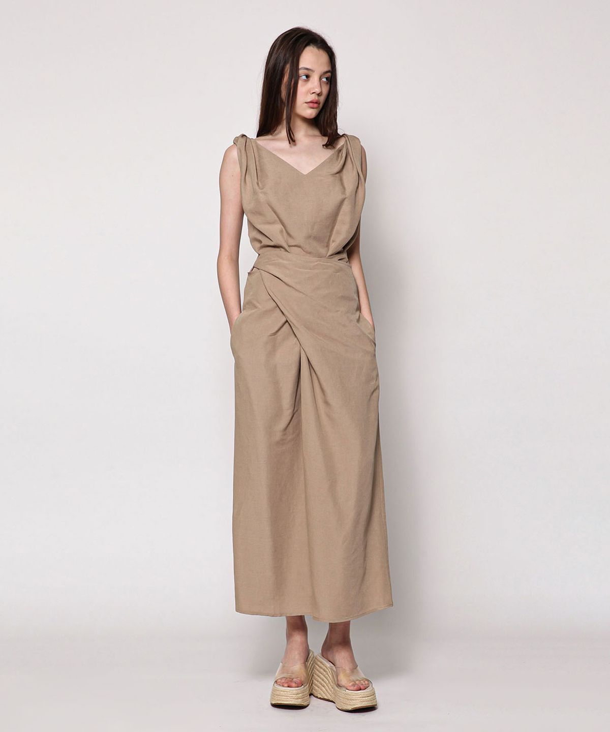 세컨드 아르무아(02ARMOIRE) Aida Dress _ Beige