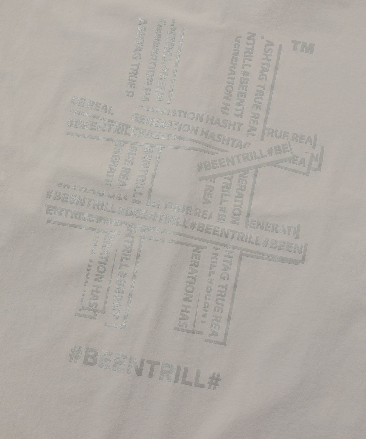 빈트릴(BEENTRILL) 후디 오버핏 반팔 아노락(라이트 베이지)