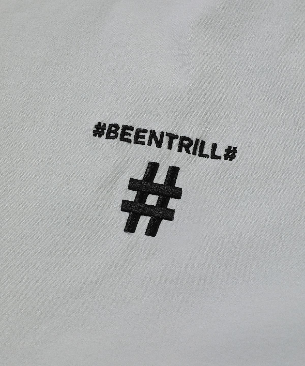 빈트릴(BEENTRILL) 후디 오버핏 반팔 아노락(라이트 그레이)