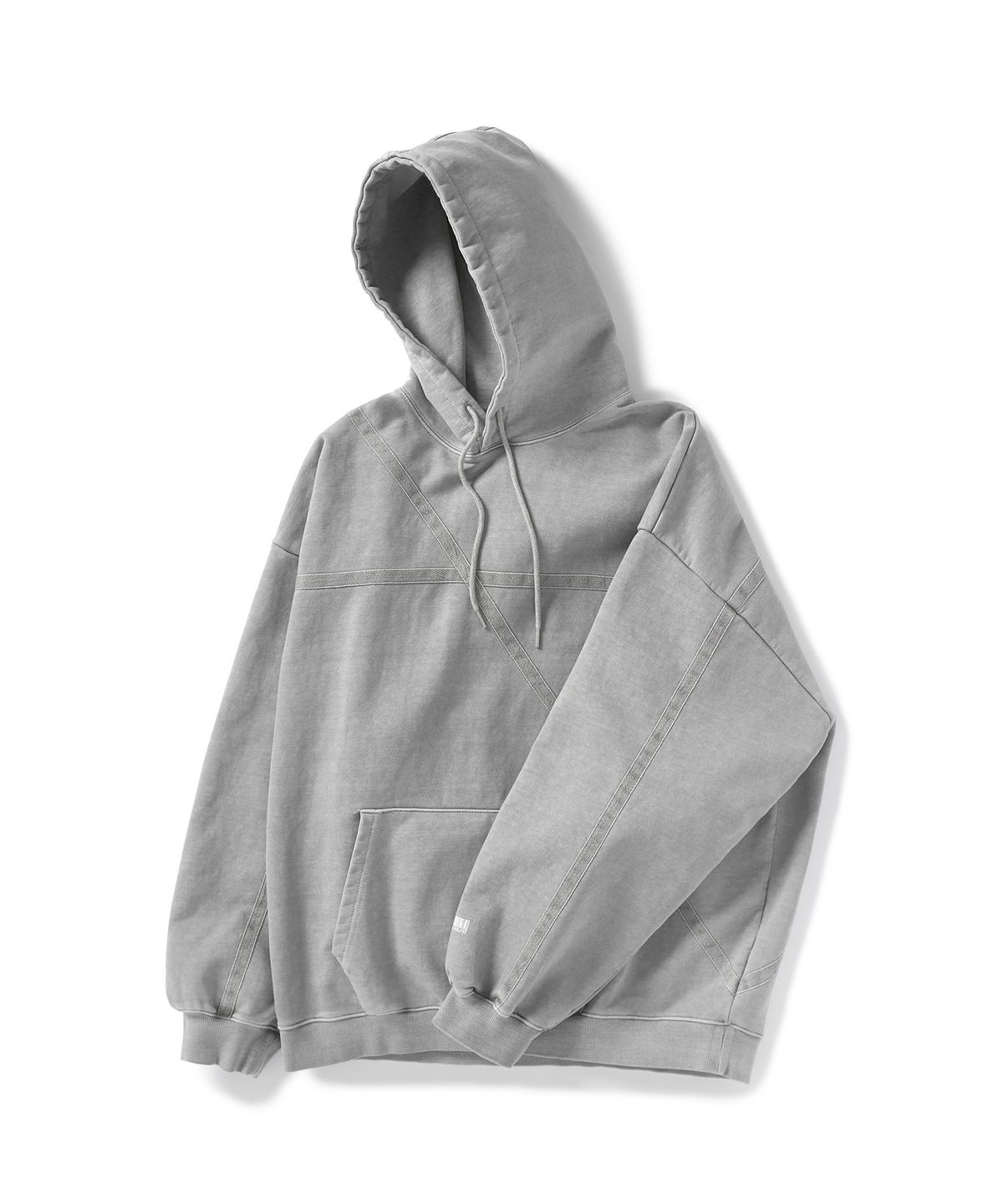 미니멀프로젝트(MINIMALPROJECT) 크로스라인 헤비 피그먼트 후드티 MHT123 [GRAY]