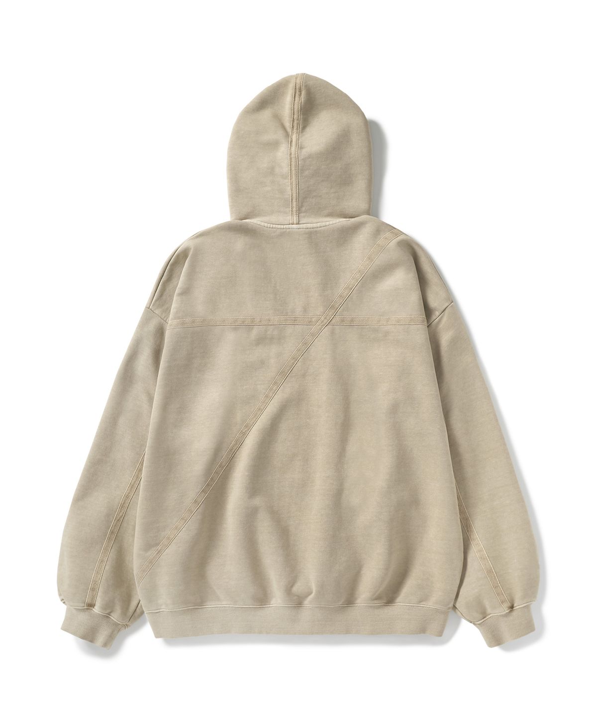 미니멀프로젝트(MINIMALPROJECT) 크로스라인 헤비 피그먼트 후드티 MHT123 [BEIGE]