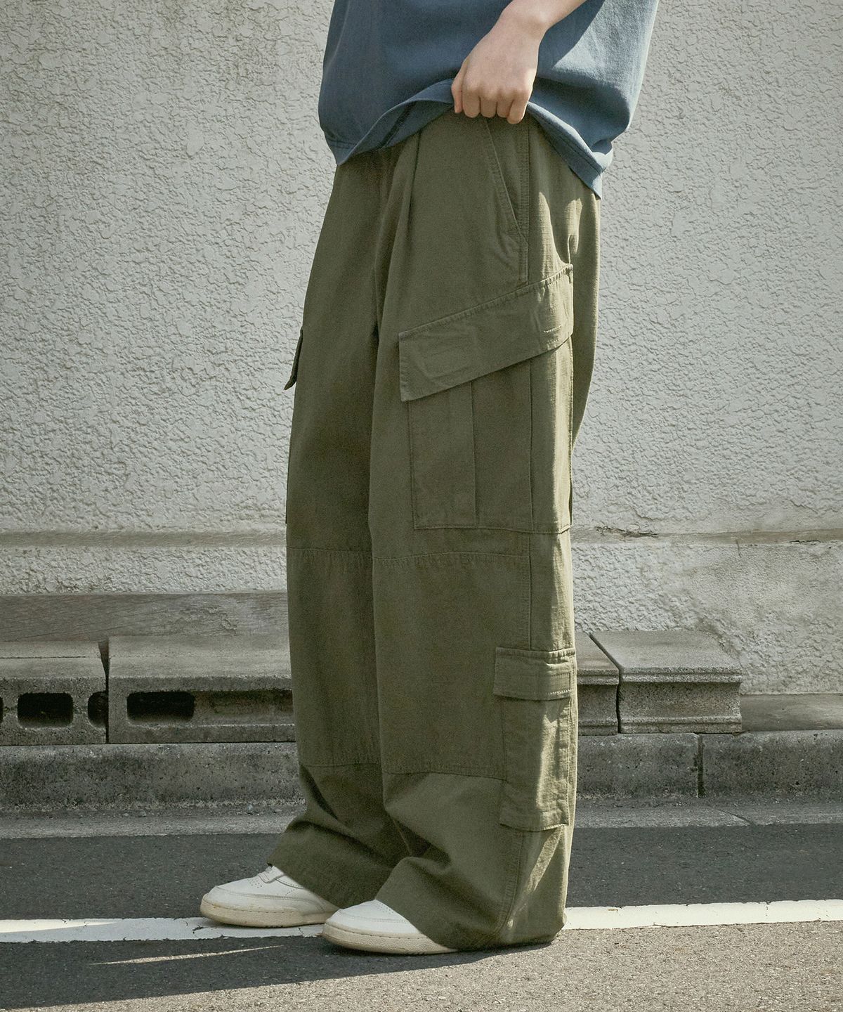 미니멀프로젝트(MINIMALPROJECT) 더블 카고 팬츠 MPT119 [KHAKI]