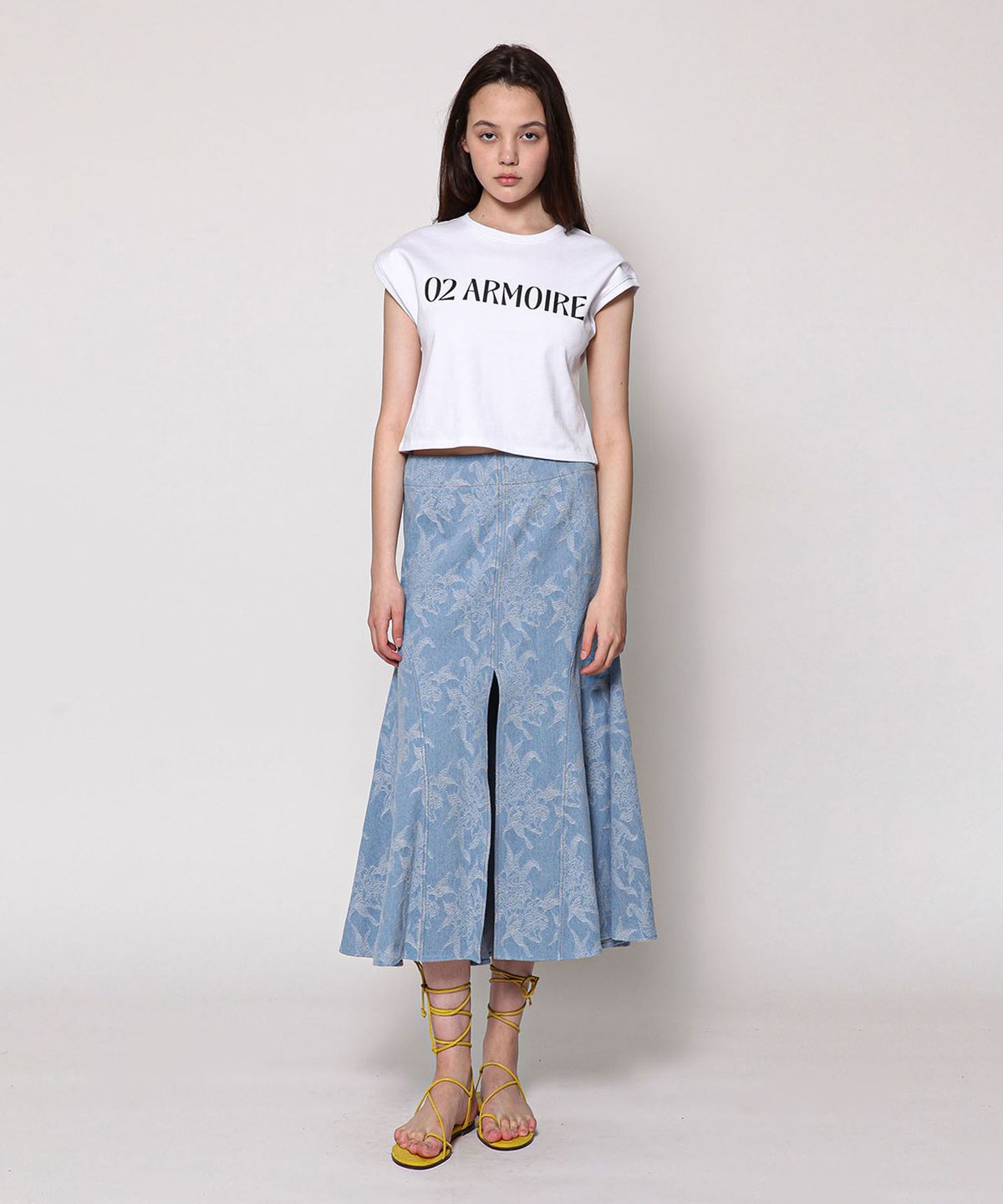 세컨드 아르무아(02ARMOIRE) April Skirt _ Light Blue