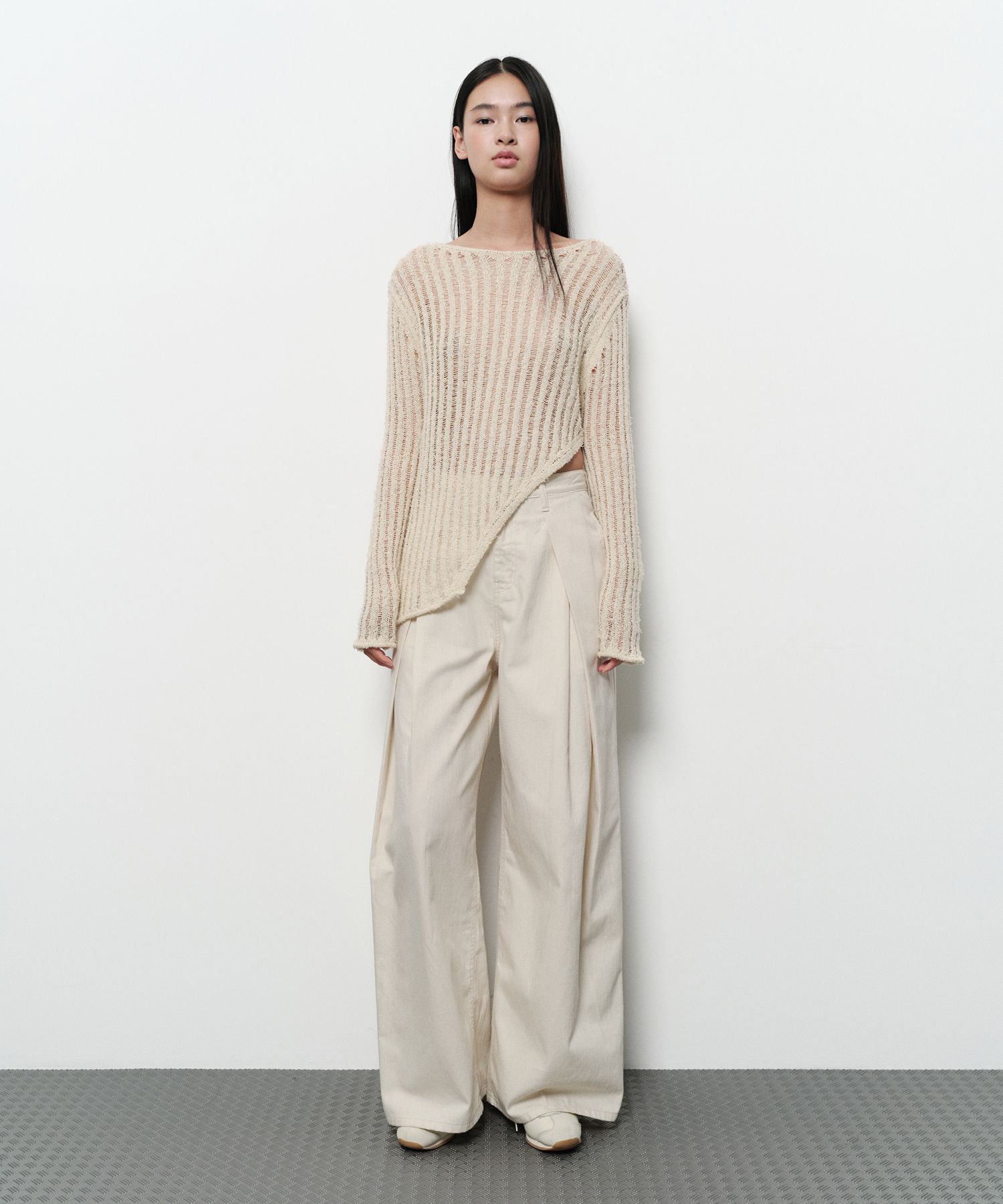 ★送料・関税込★DIAGONAL★RELAXED WIDE DENIM PANTS★ MUSINSA | DIAGONAL RELAXED WIDE DENIM PANTS (cream)