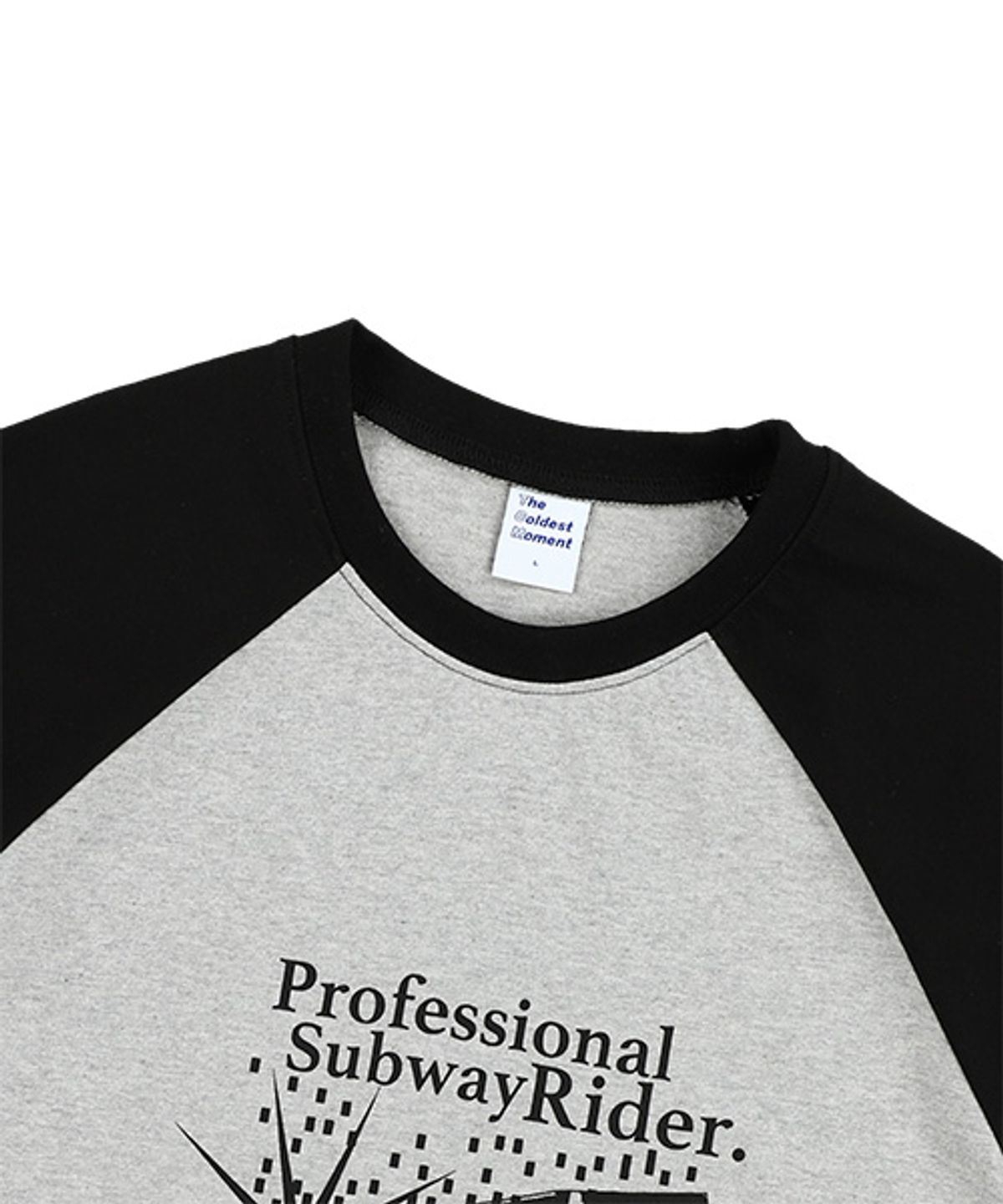 더콜디스트모먼트(THECOLDESTMOMENT) TCM subway raglan T (grey/black)