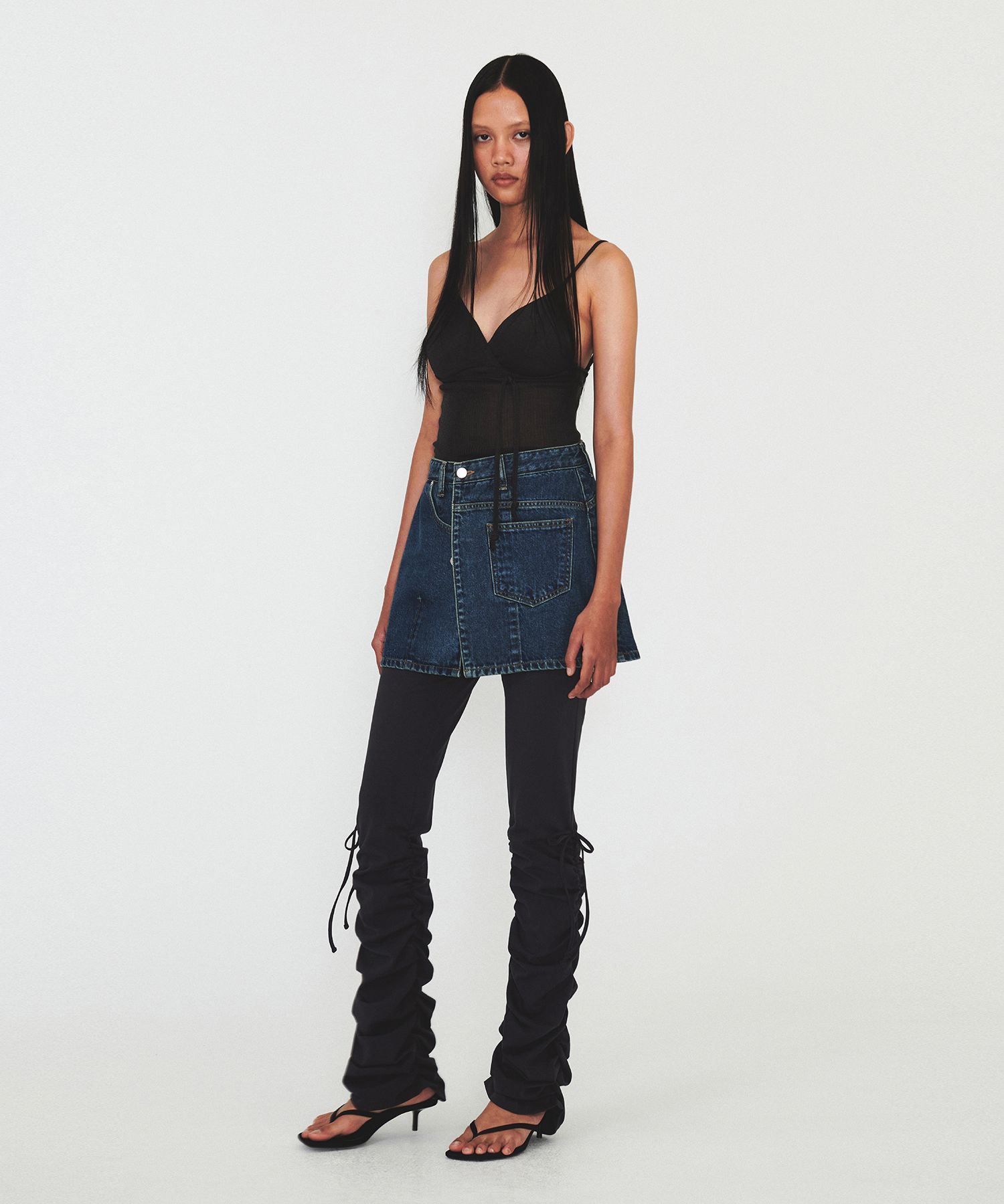 ミニスカート DIAGONAL : 24SS / WRAP DENIM MINI SKIRT (BLUE) MUSINSA | DIAGONAL WRAP DENIM MINI SKIRT (blue)