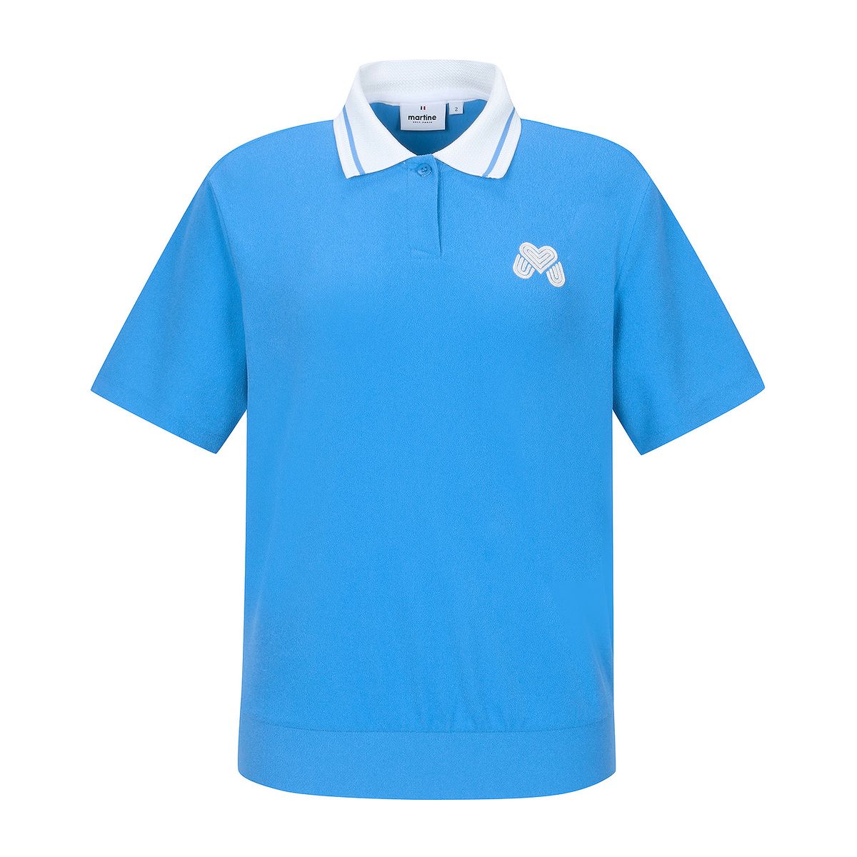 마틴골프(MARTINE GOLF) Terry Rhombus Logo T-Shirts_Blue