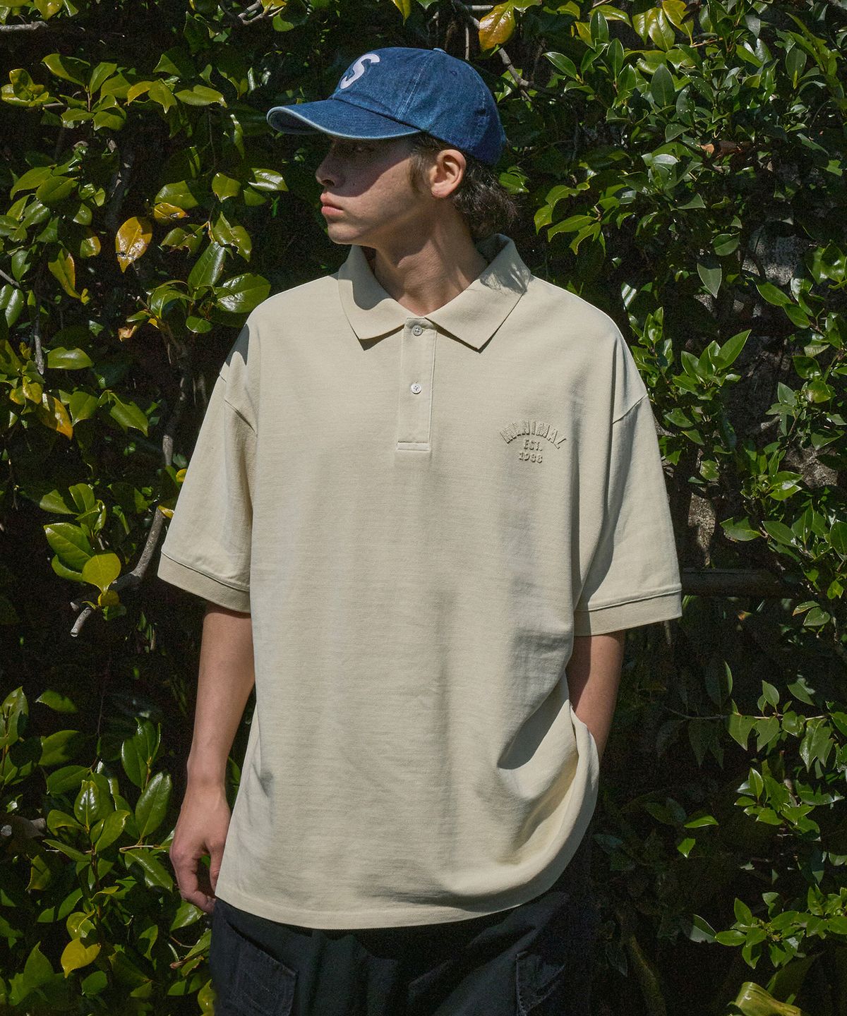 미니멀프로젝트(MINIMALPROJECT) 미니멀 피그먼트 반팔 카라 티셔츠 MKT104 [LIGHT BEIGE]