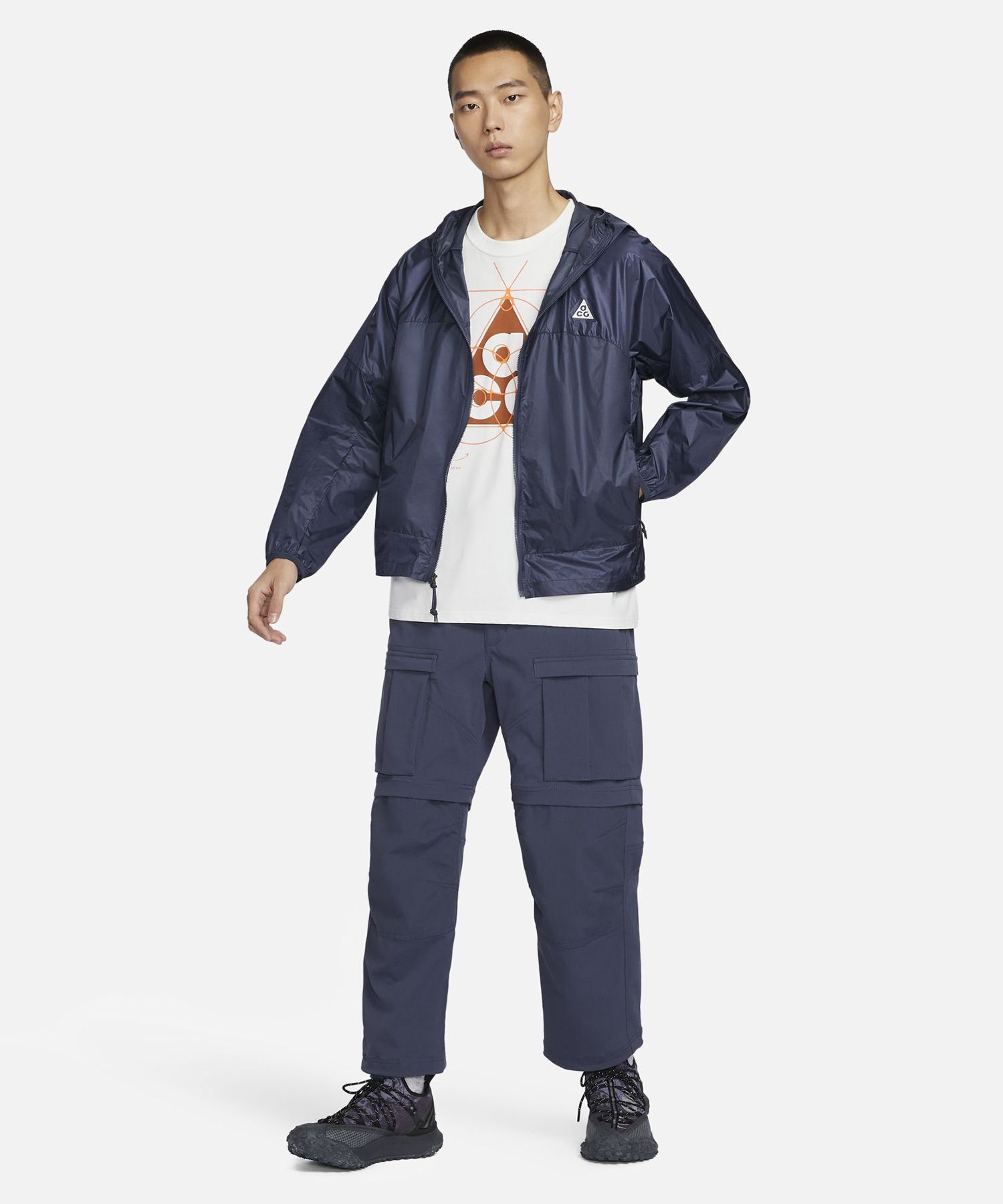 NIKE ACG Cinder Cone ウィンドプルーフ M ネイビー 新品 나이키(NIKE) ACG Cinder Cone 윈드프루프 재킷 M - 썬더 블루:데이