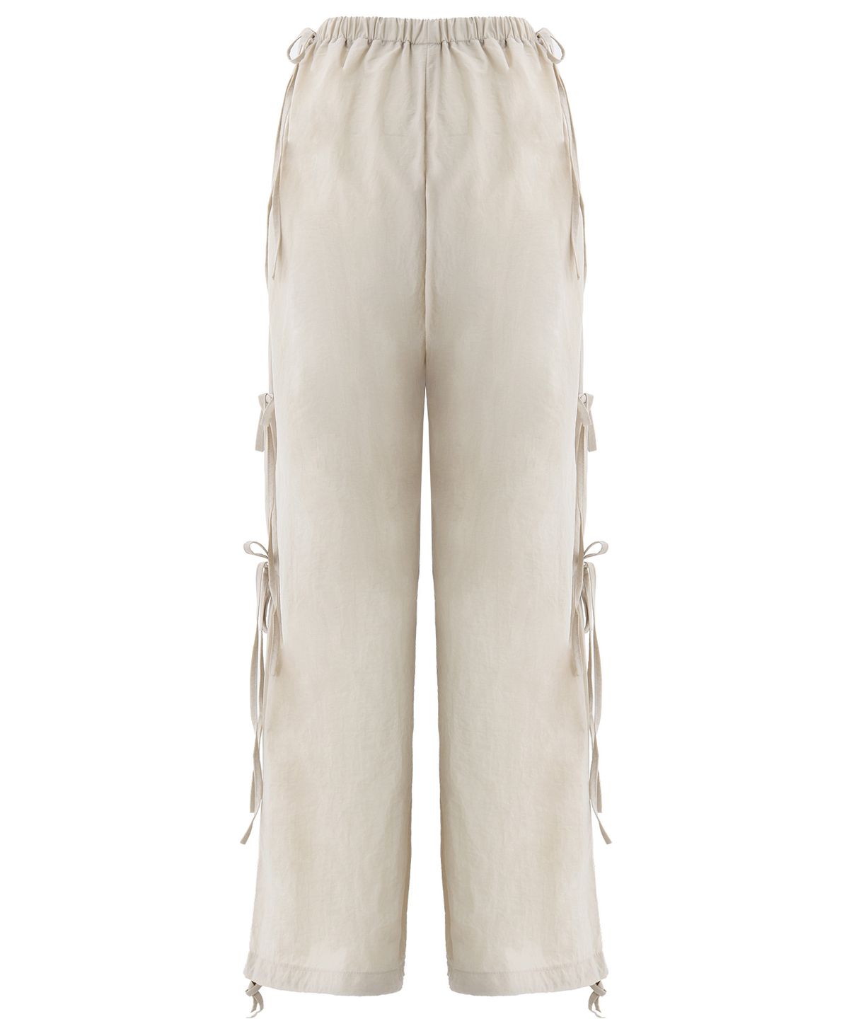 플라즈마스페어(PLASMA SPHERE) RIBBON PANTS IN BEIGE (리본 셔링 바지)